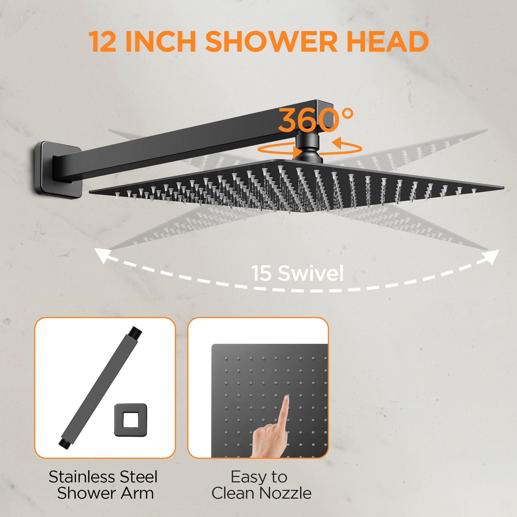 androme AD2010B12 Showerhead-Bar-Panels - View #7
