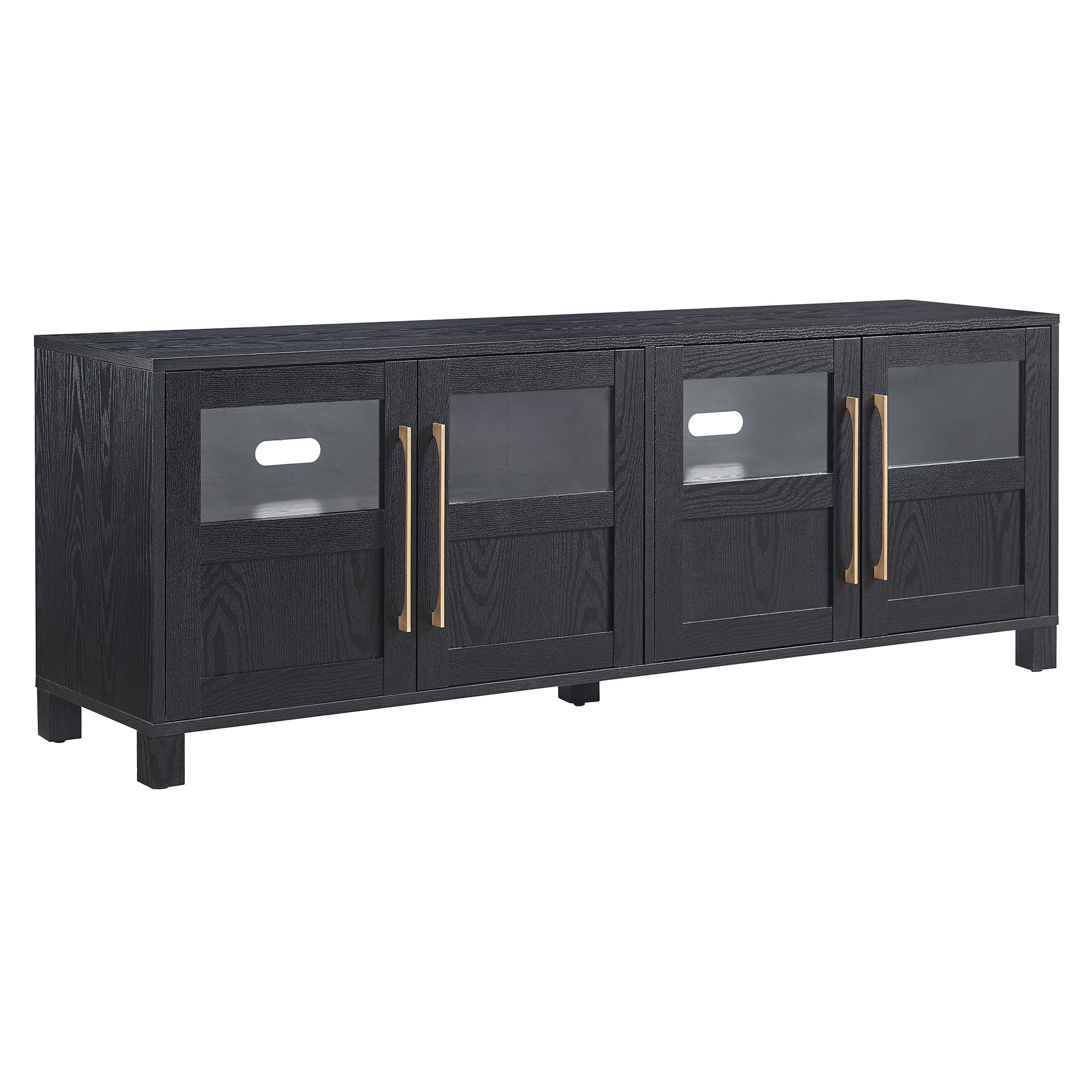 Hailey Home TV1721 Holbrook Transitional Black Grain TV stand ( Accommodates TVs more than 70-in )