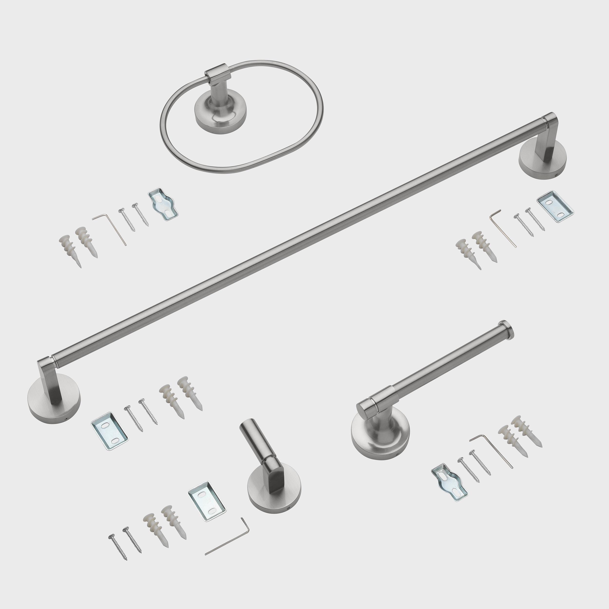 GlideRite Hardware 9024-KIT-RD-SN-1 Decorative-Bath-Hardware-Kits - View #3