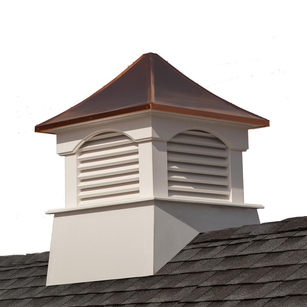 Good Directions 2136CV Carlisle 36-in x 49-in White Vinyl Cupola with Copper Roof
