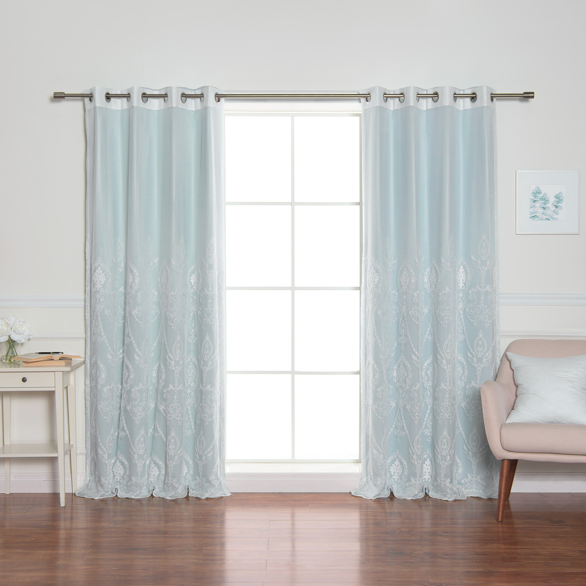 Best Home Fashion MM-TRELLIS-84-MINT curtains - View #6