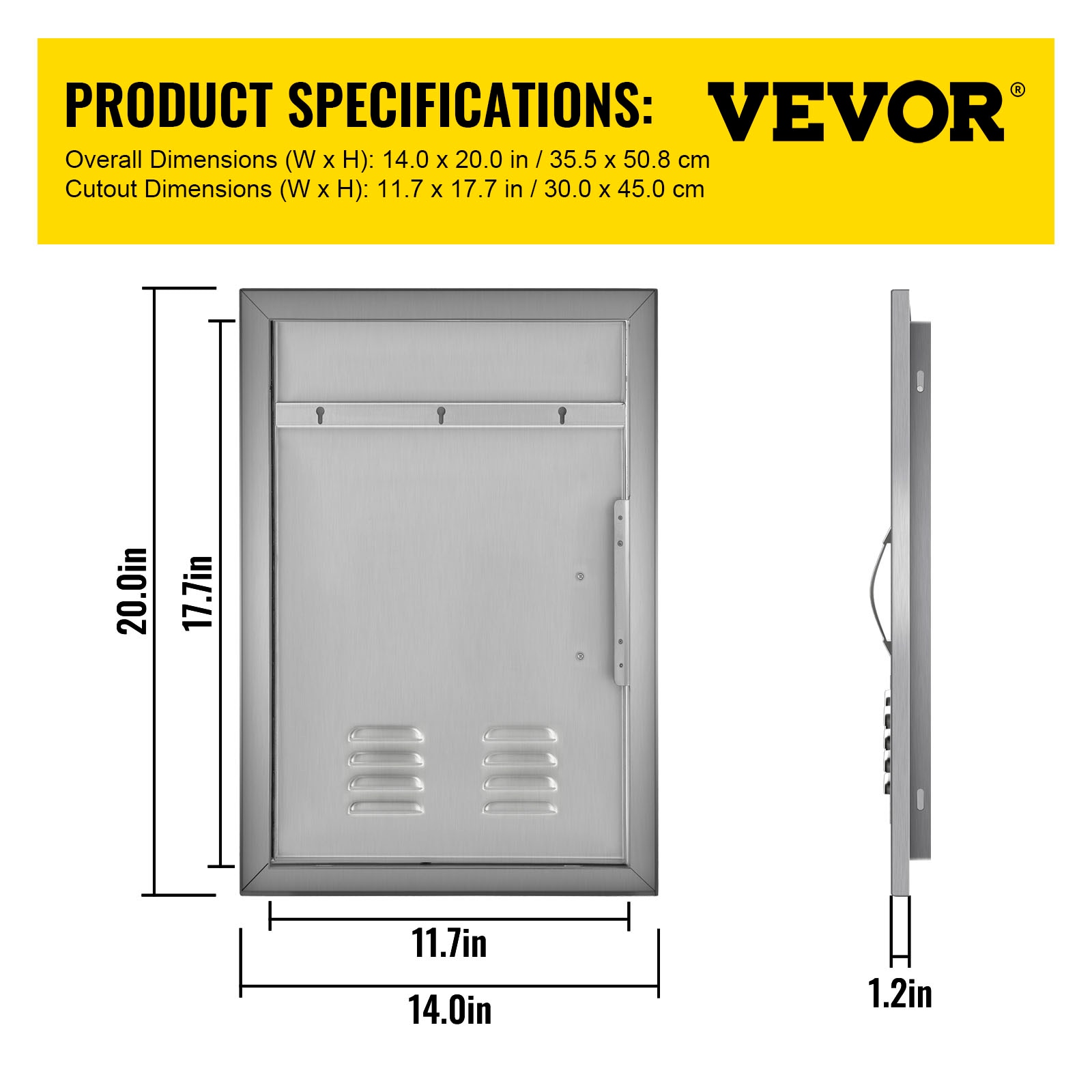 VEVOR 14X20YCCZCGMDTFK1V0 Builtin-Grill-Cabinet-Parts - View #8