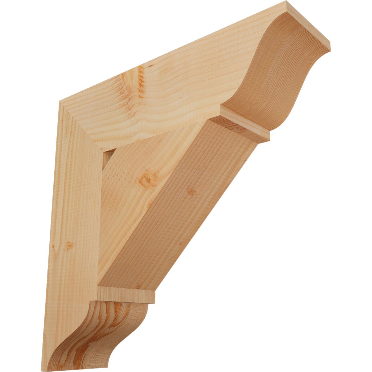 Ekena Millwork BKT06X22X22TRA01SDF Traditional traditional smooth 5-1/2-in x 22-in x 22-in Douglas fir Brown Wood Standard bracket