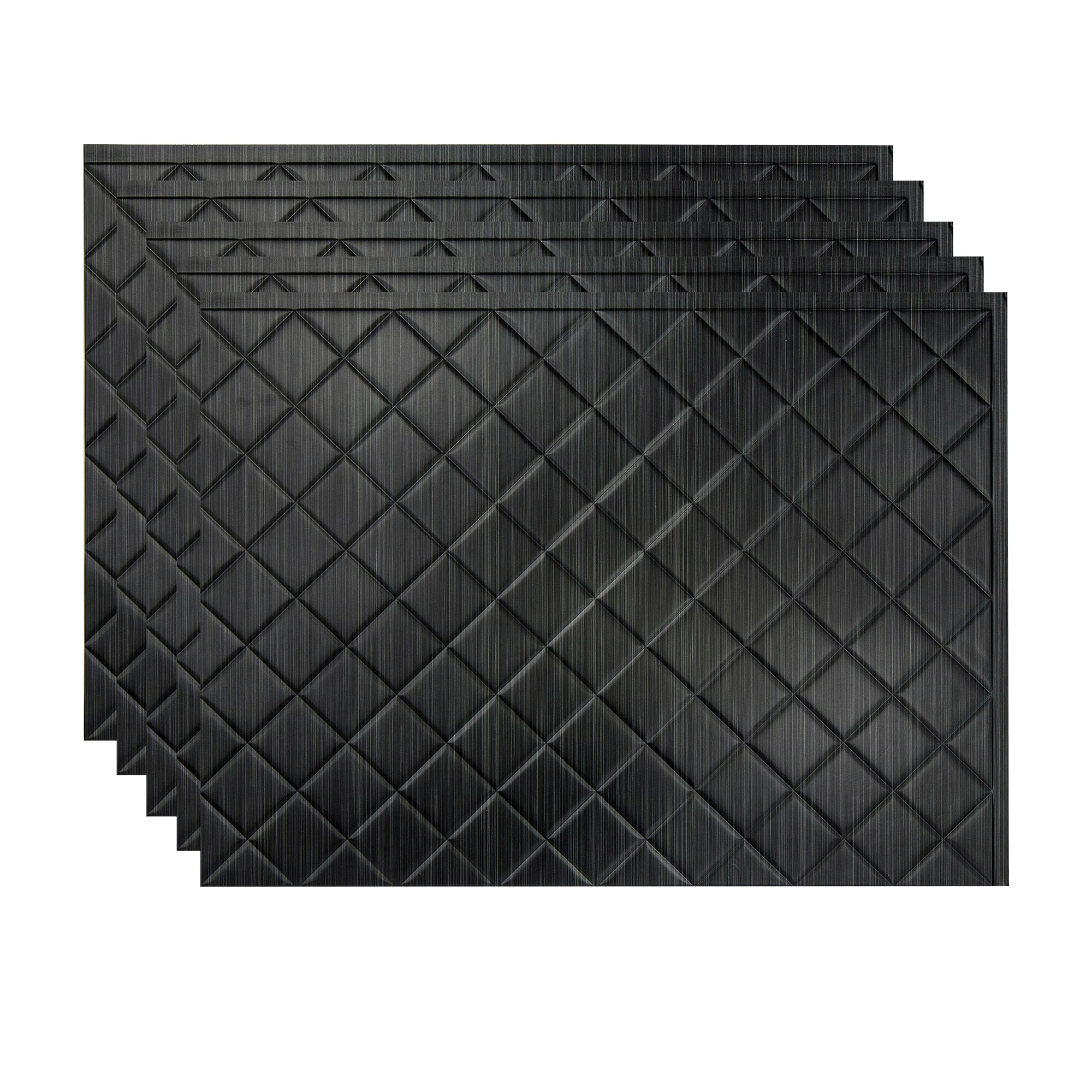 Fasade PB5442 Brushed Onyx 18-in x 24-in Multi-finish PVC Tin look Standard Wall Tile ( 15-sq ft Carton