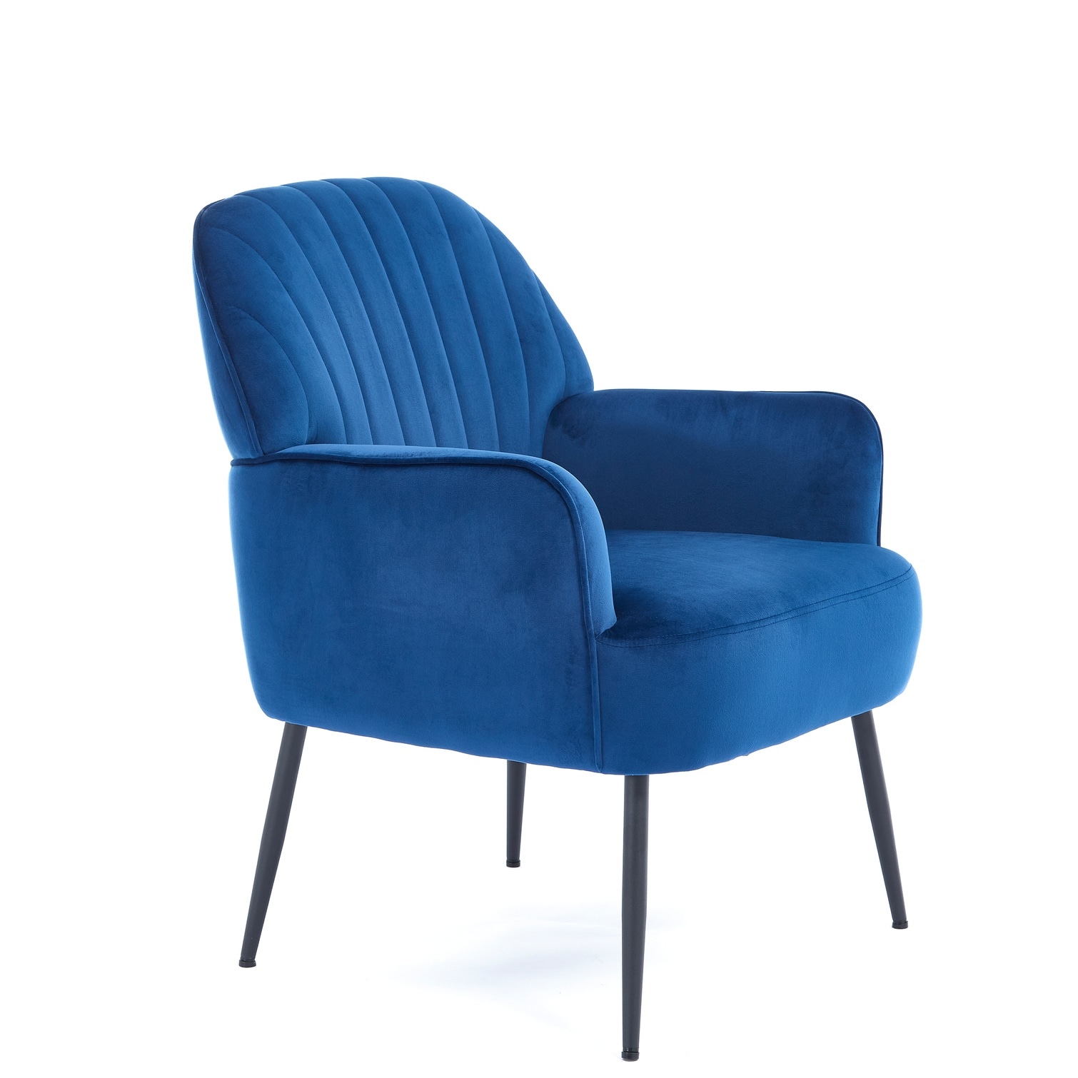 FlowLuxe Sofa - Living Room Barrel Chair with Shell Back Soft Blue ...