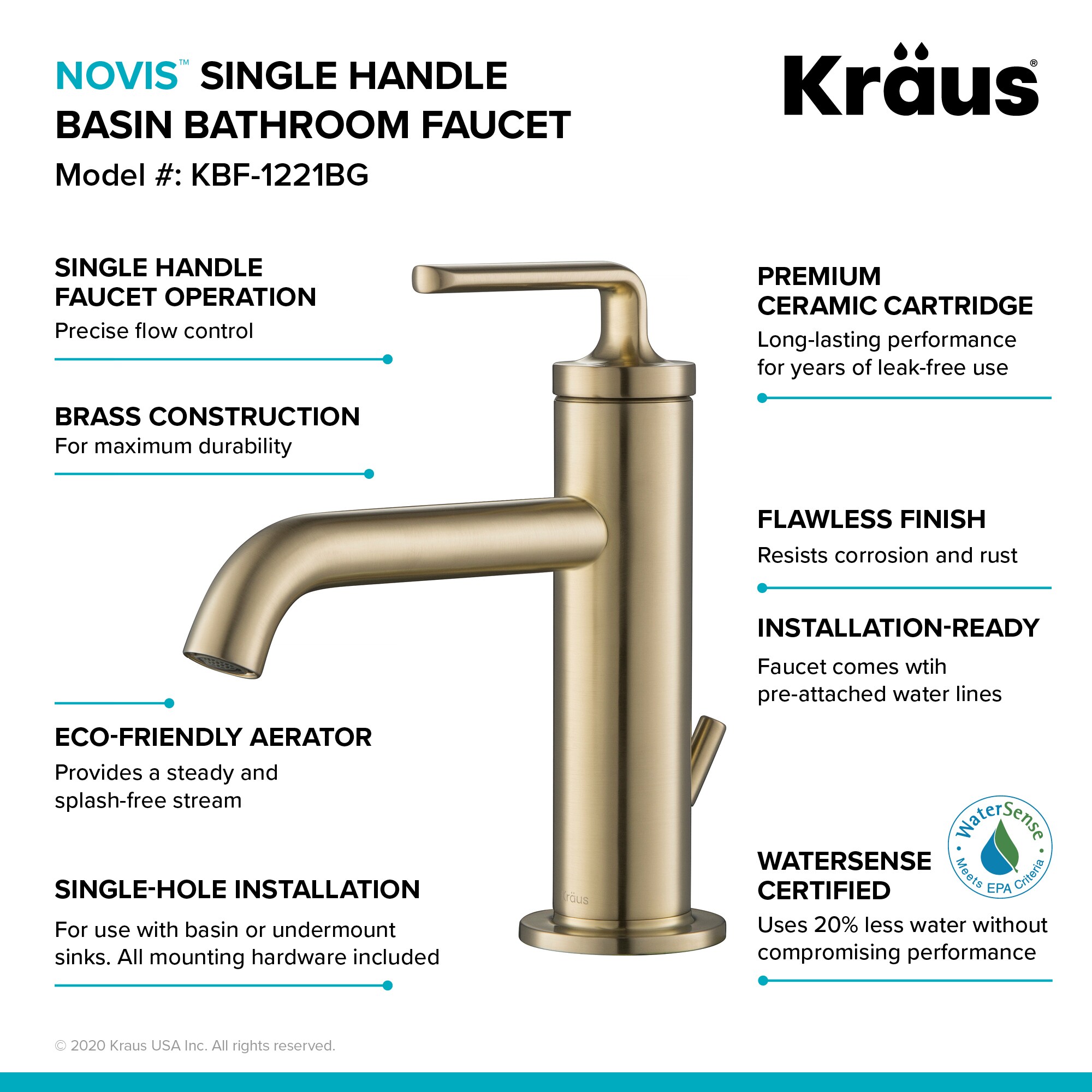 Kraus KBF-1221BG-2PK Lavatory-Faucets - View #5
