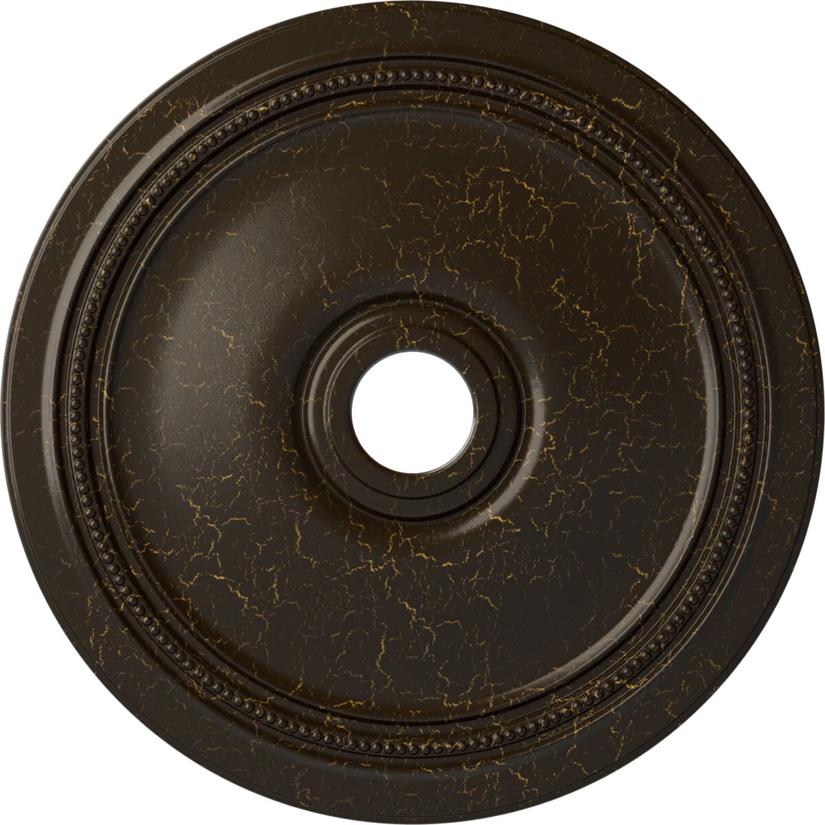 Ekena Millwork CM24DISHC Diane 24-in W x 24-in L Painted Stone Hearth Crackle Polyurethane Whole Ceiling Medallion