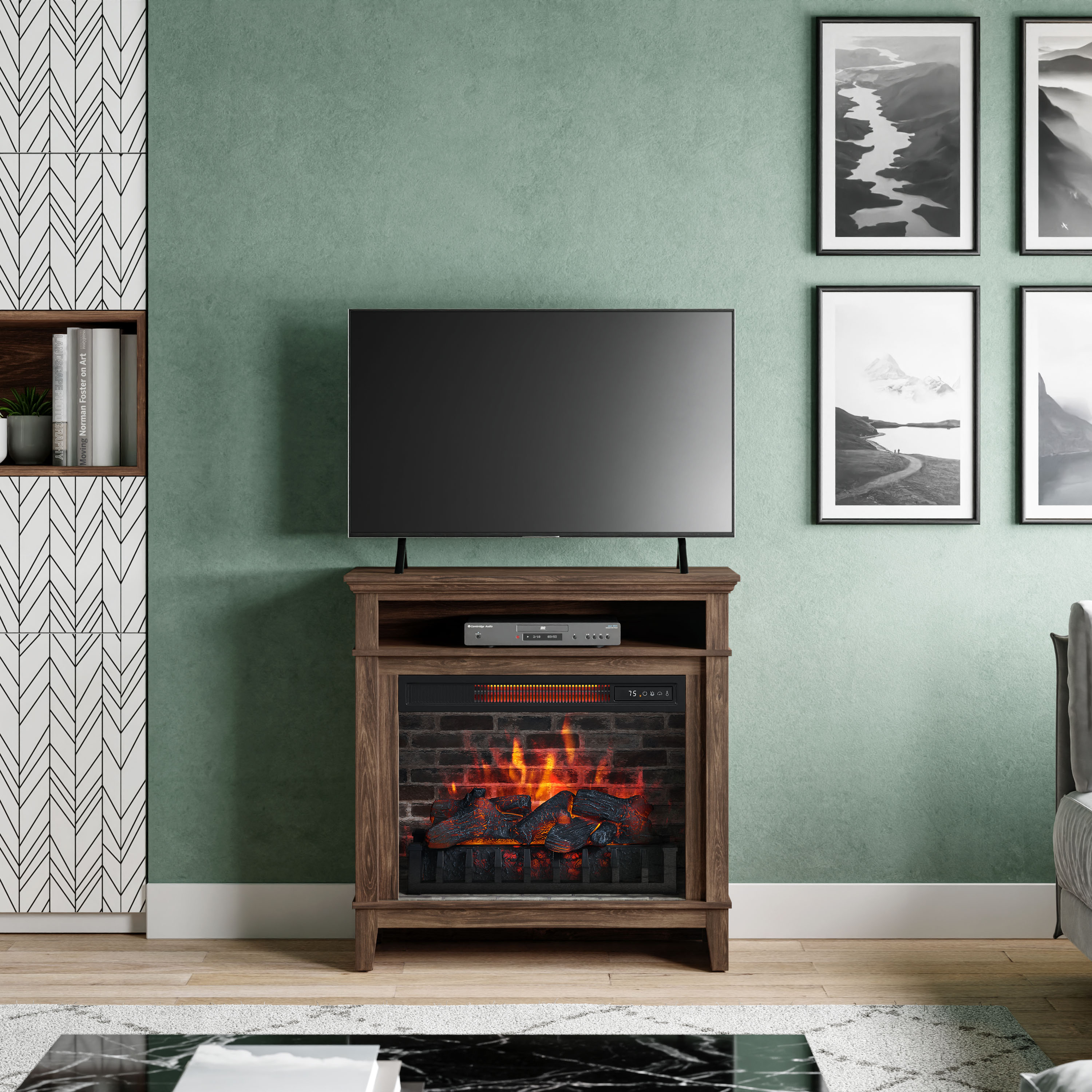 Style Selections 19.5-in W 5200-BTU Black Metal Infrared Quartz Electric  Stove with Thermostat in the Electric Stoves department at