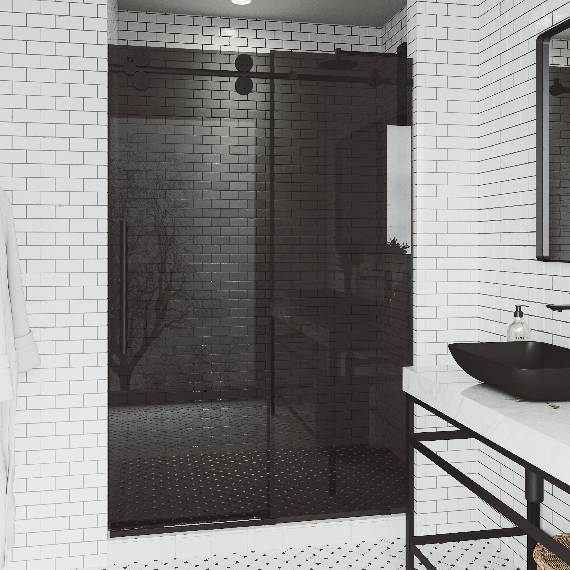 VIGO VG6041MBBLK6074 Shower-Doors - View #6