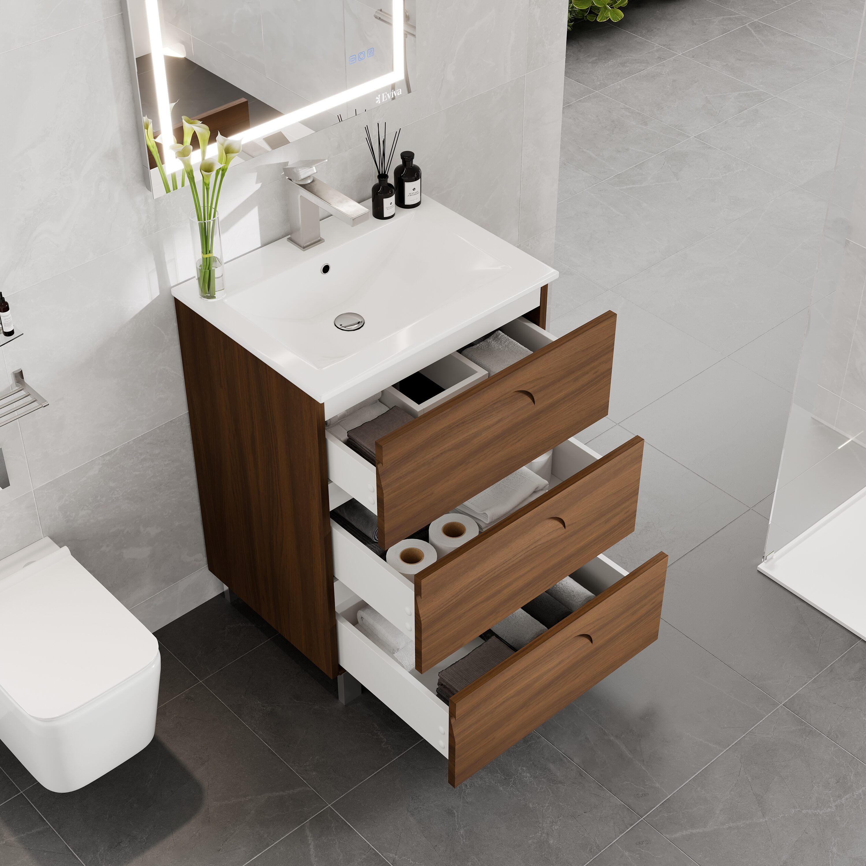 Eviva EVVN23-24GW-FS Bath-Vanity-Combo - View #5