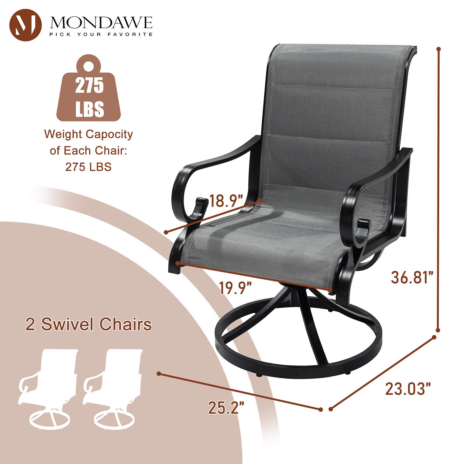 Mondawe MO-IVY116 Patio-Chairs - View #10