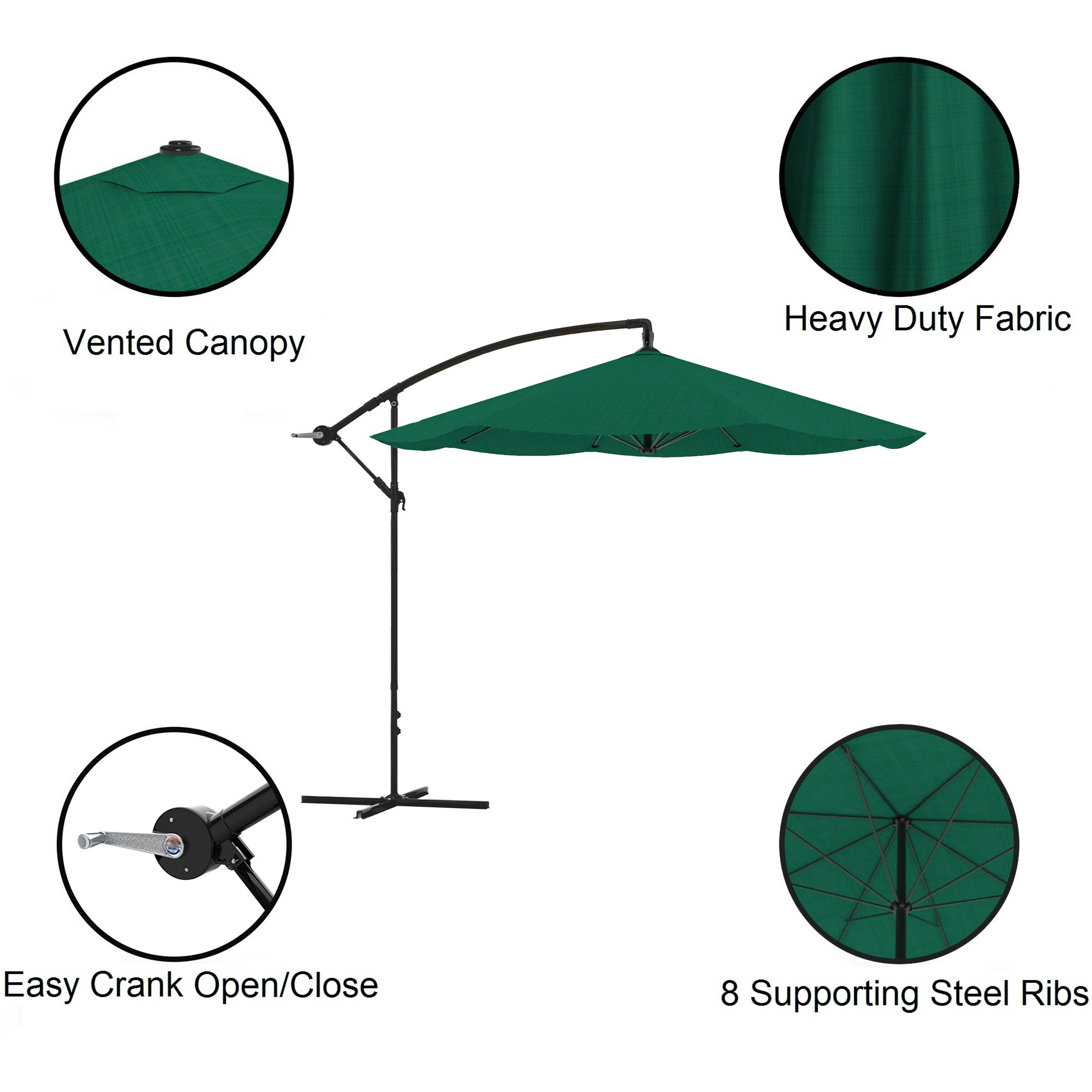 Pure Garden 50-LG1038B Umbrellas-2 - View #3