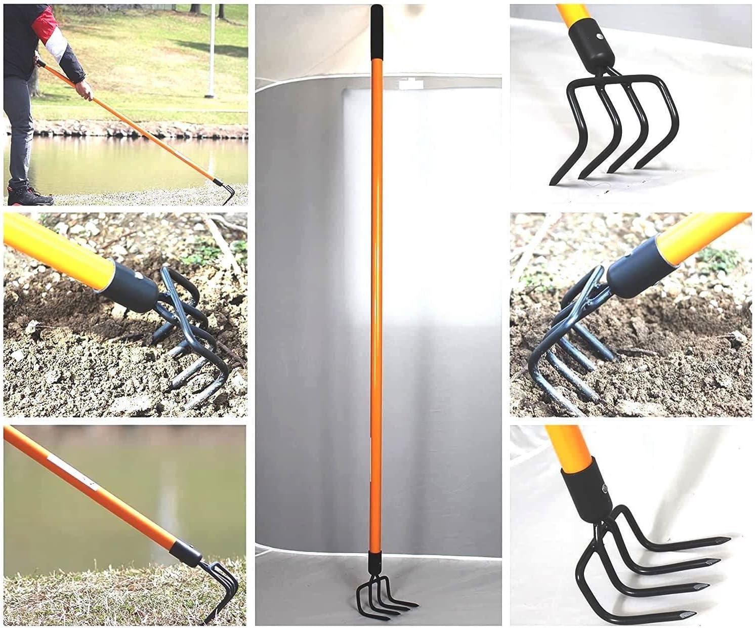 Ashman Online 56-in L Fiberglass Steel Garden Rake BOWRAKECULTIHOE1PK ...