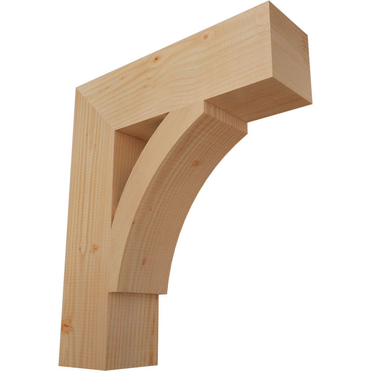 Ekena Millwork BKT06X22X26THR05SDF Thorton block smooth 5-1/2-in x 22-in x 26-in Douglas fir Brown Wood Standard bracket
