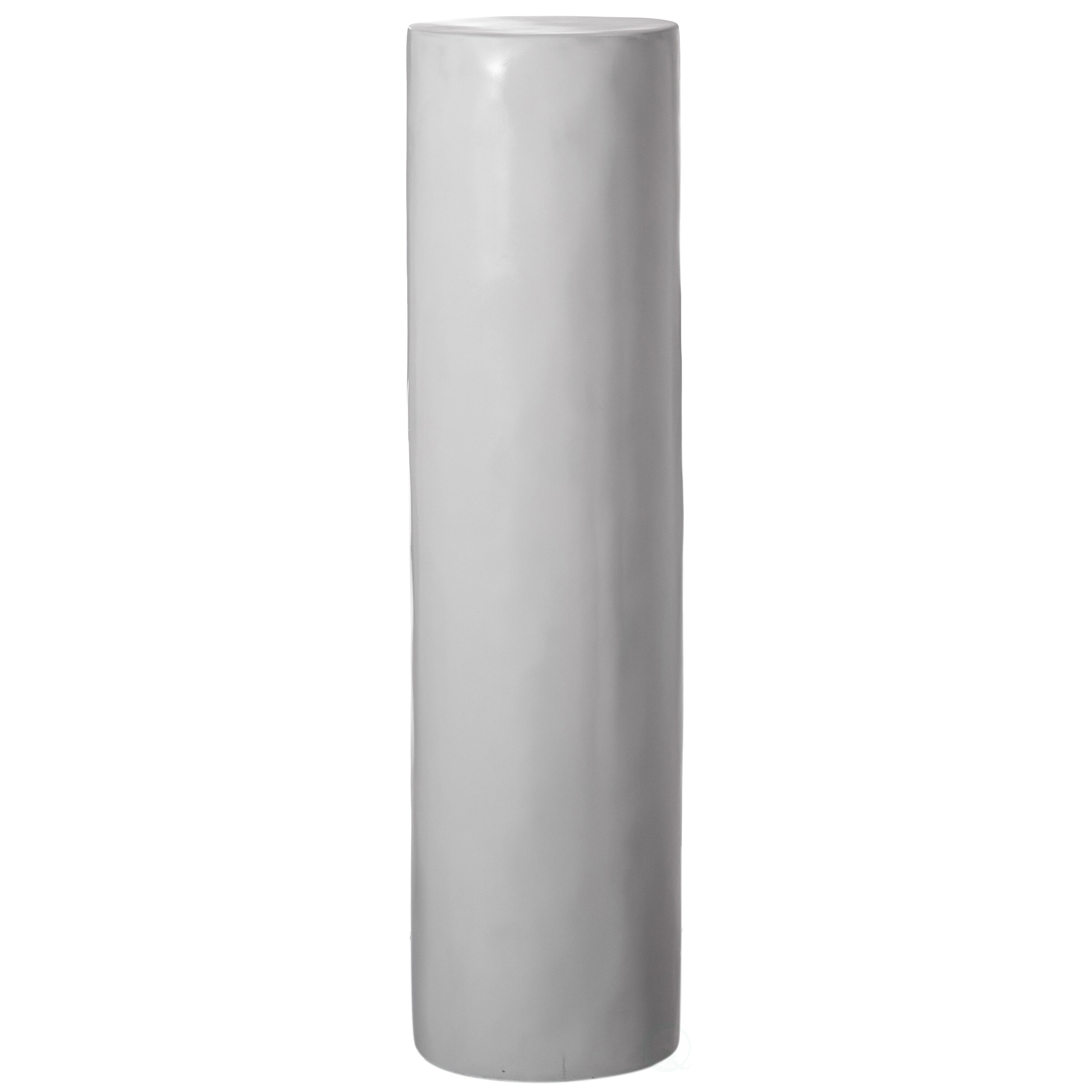 Tall White Fiberglass Cylinder Pedestal Stand for Floral Arrangements
