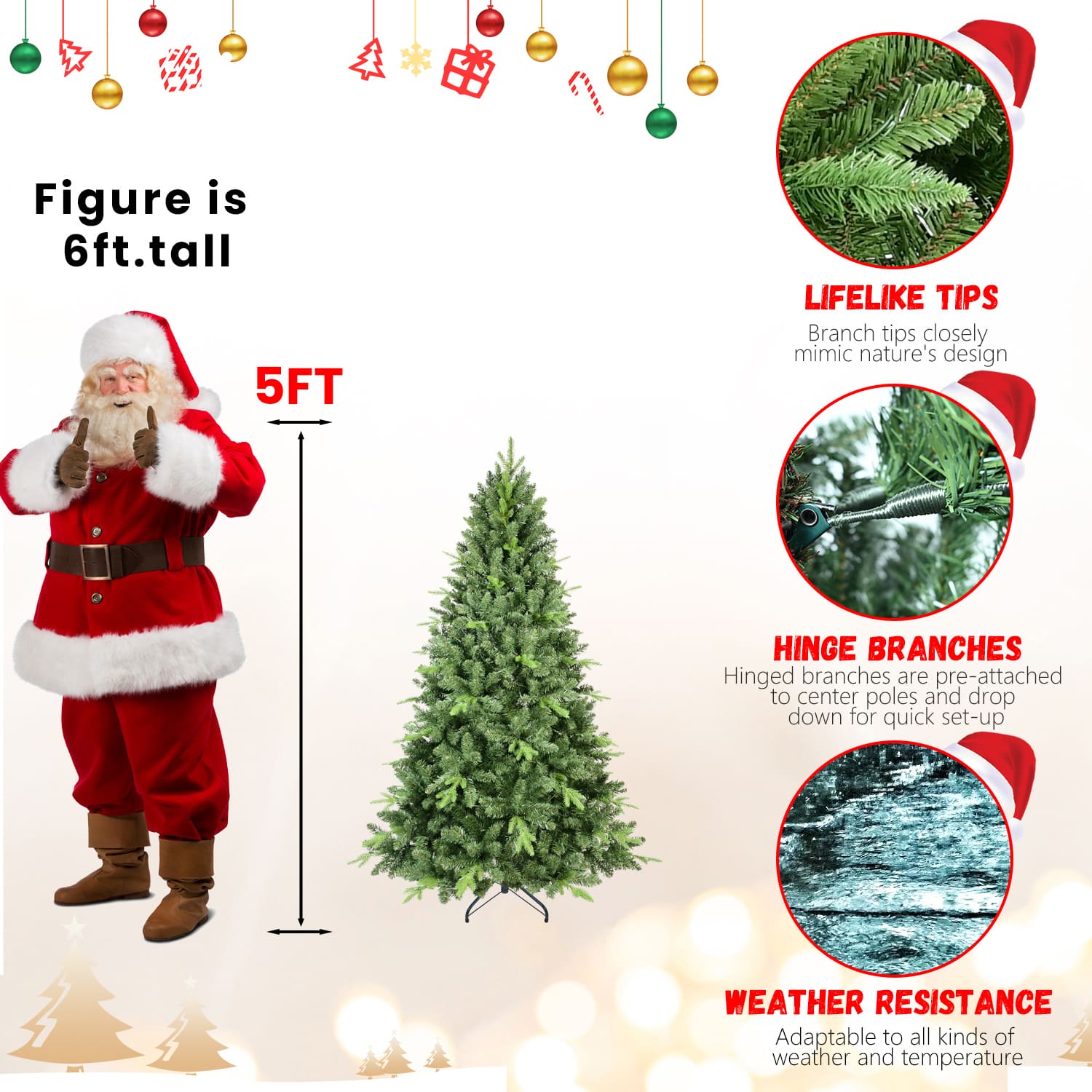 VERYKE LL-CST058 Artificial-Christmas-Trees - View #3