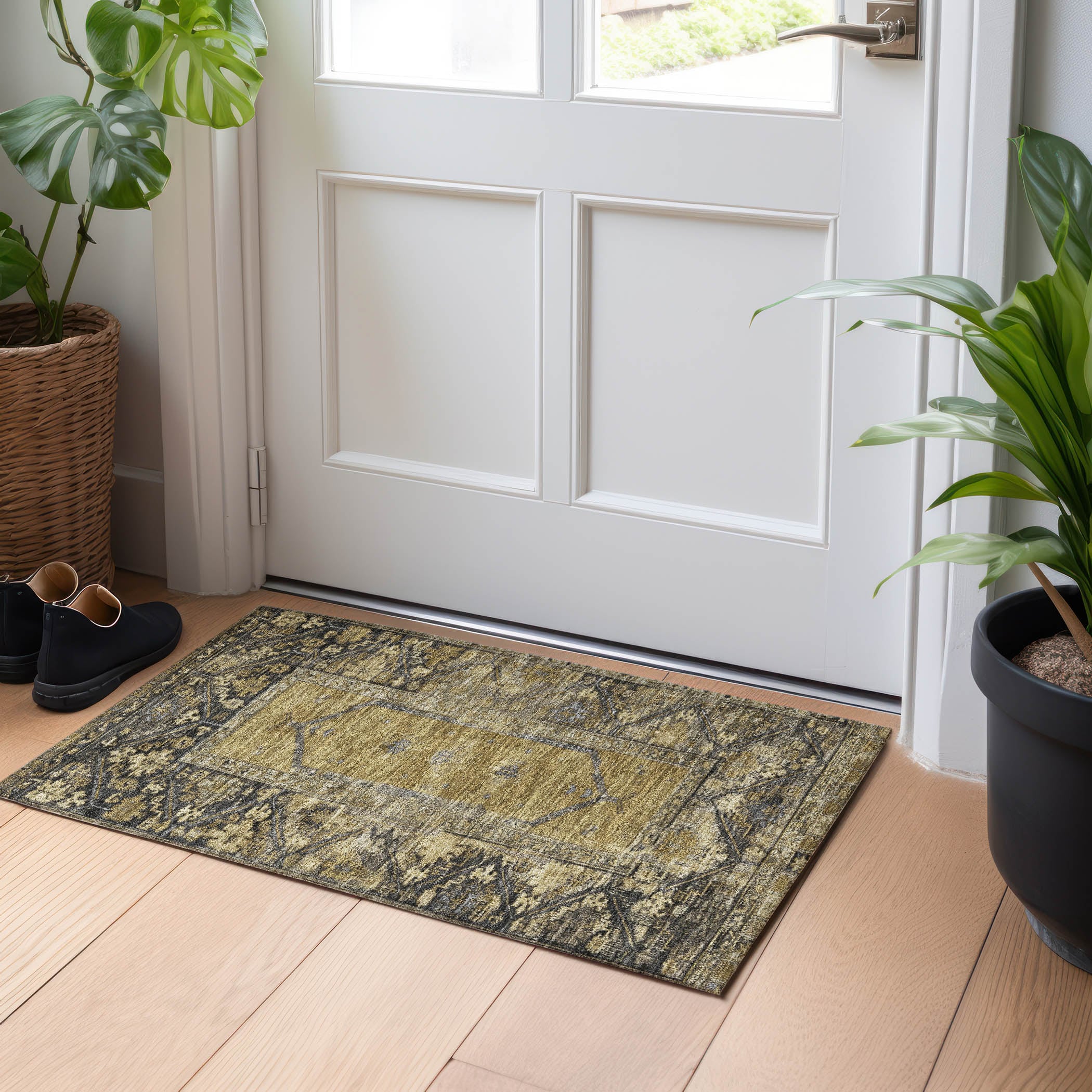 Addison Rugs ACN1727BR20X30 Chantille ACN1727BR 1 x 2 (ft) Loomed Brown Rectangular Indoor/Outdoor Machine washable Pet Friendly Area rug