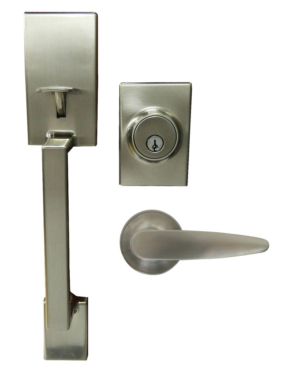 Gatehouse HPX2H1LB Parma Satin Nickel Keyed Entry Door Handleset