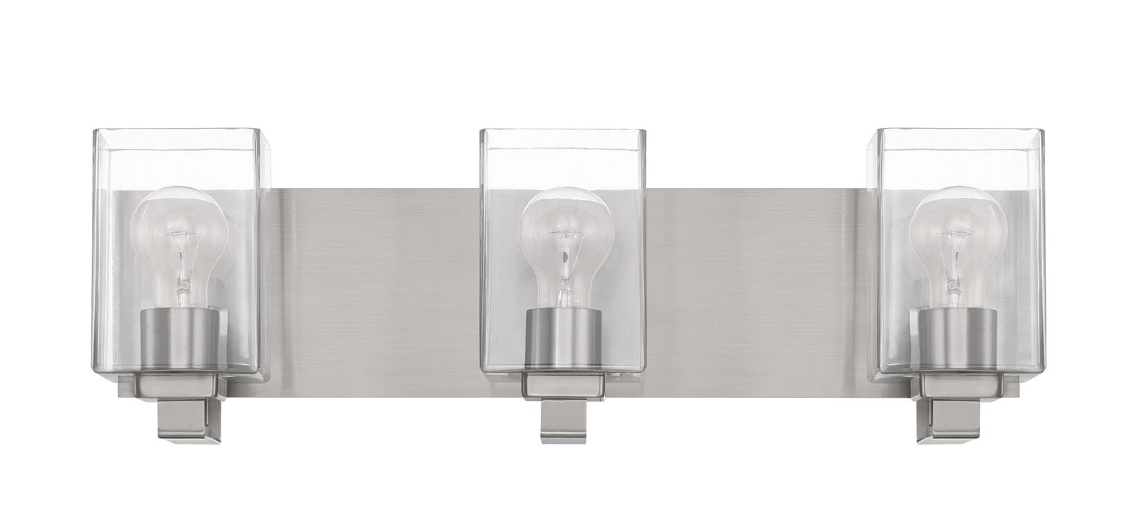 Craftmade 18524BNK3 McClane 24.25-in 3 -Light Brushed Nickel Transitional Vanity light