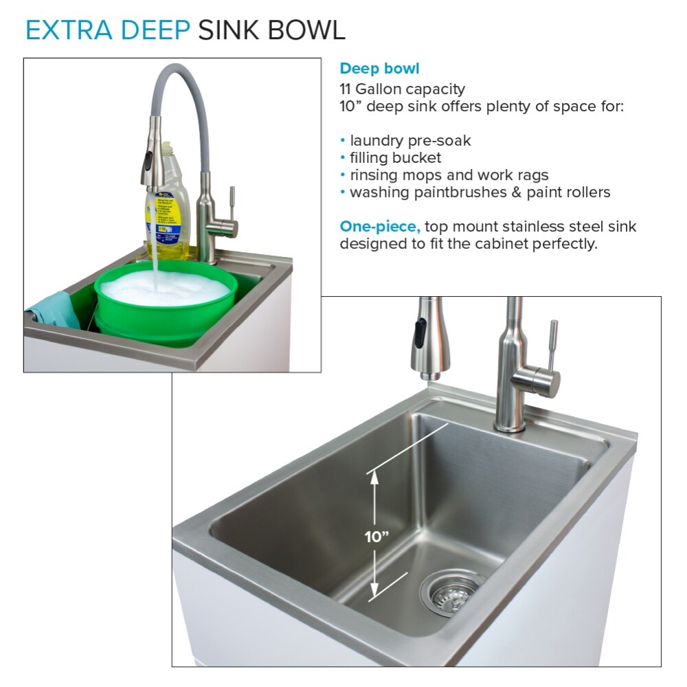 Transolid TC2D-1522-W Laundry-Tubs-Utility-Sinks - View #9