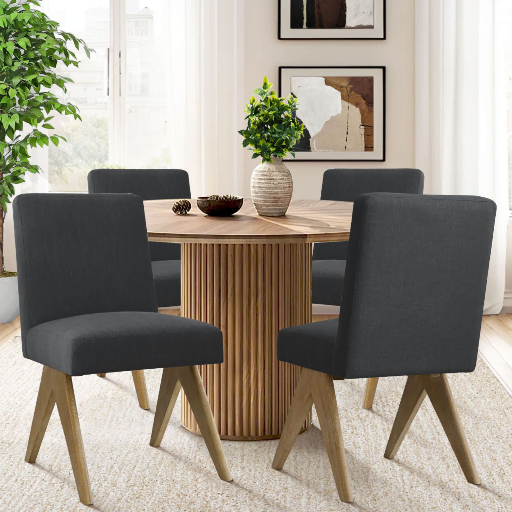 Maison Boucle MORGAN-CHAIR-BLACK-4 Dining-Chairs - View #2