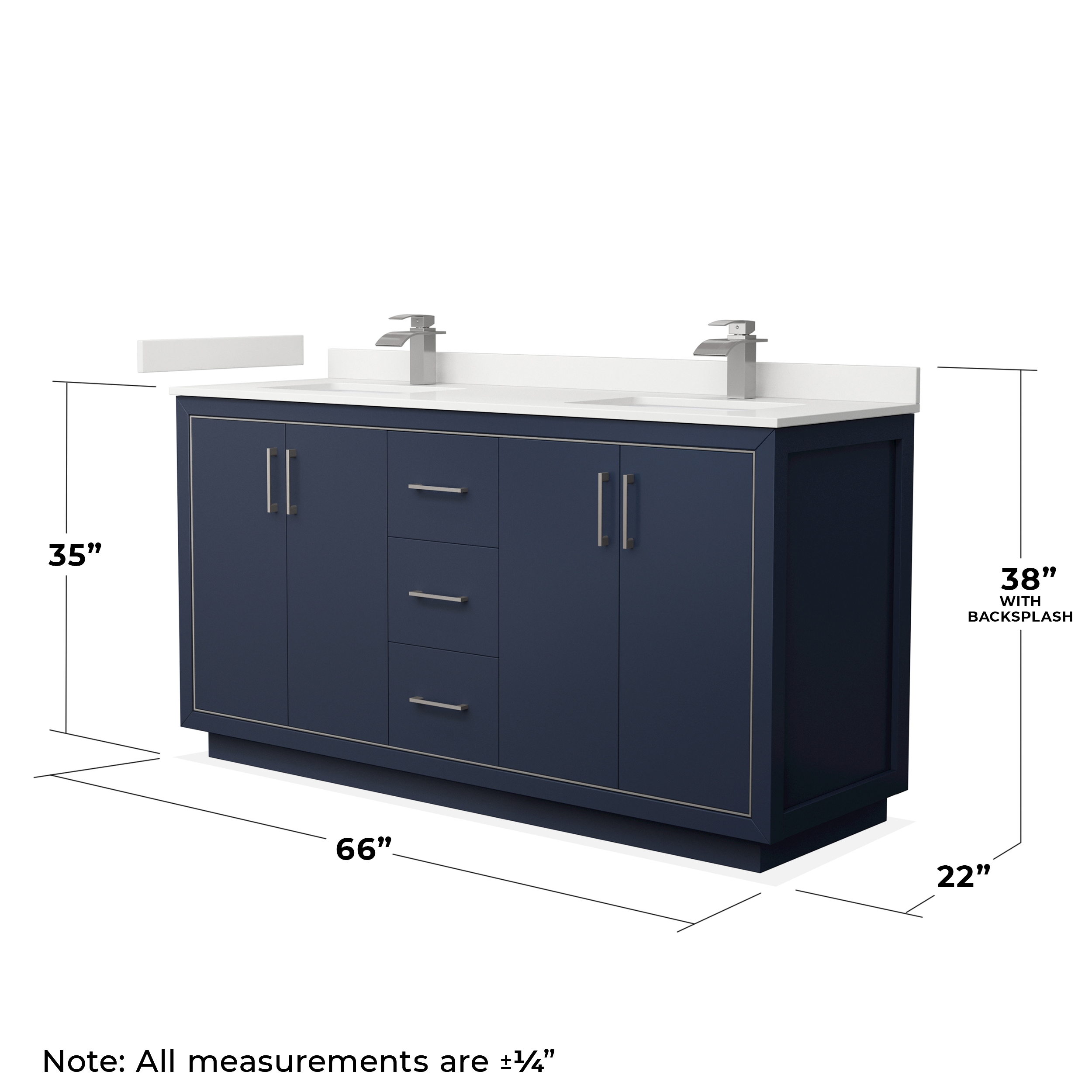 Wyndham Collection WCF111166DBNWQUNSM58 Bath-Vanity-Combo - View #7