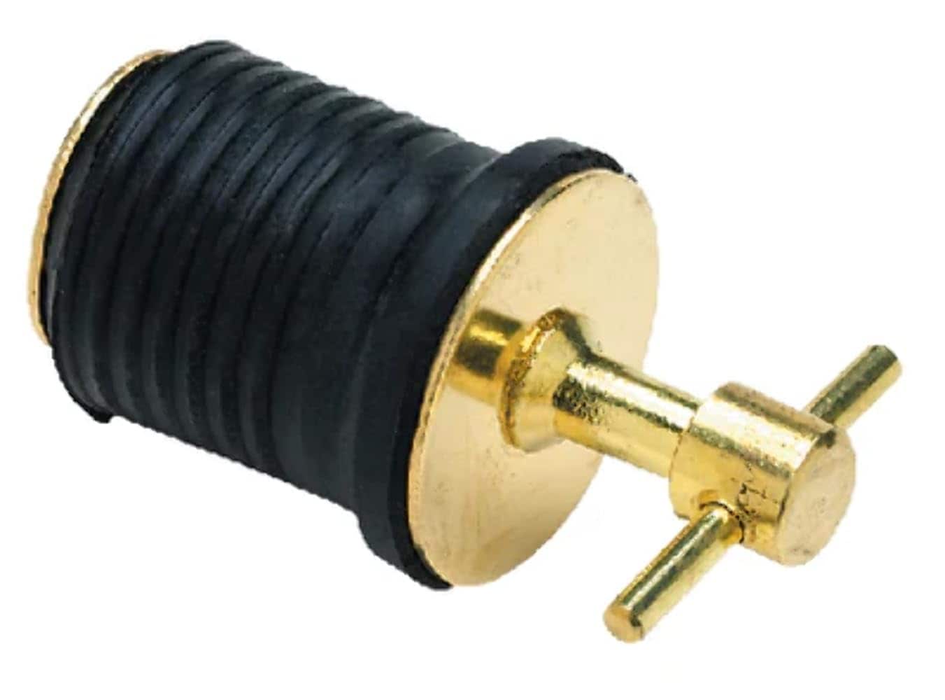 Seachoice  Twist-Turn 1.25 in. Marine Boat Brass Drain Plug w/Neoprene Seal