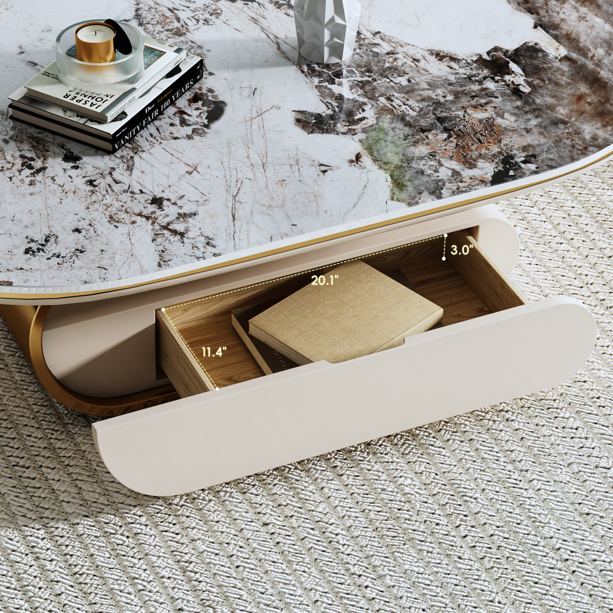 Oizaye YL-909GOLD Coffee-Tables - View #4