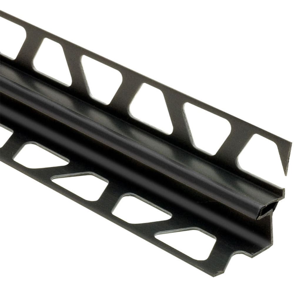 Schluter Systems EKEU13/O12GS Dilex-EKE 0.5-in W x 98.5-in L Black PVC Cove base Tile Edge Trim