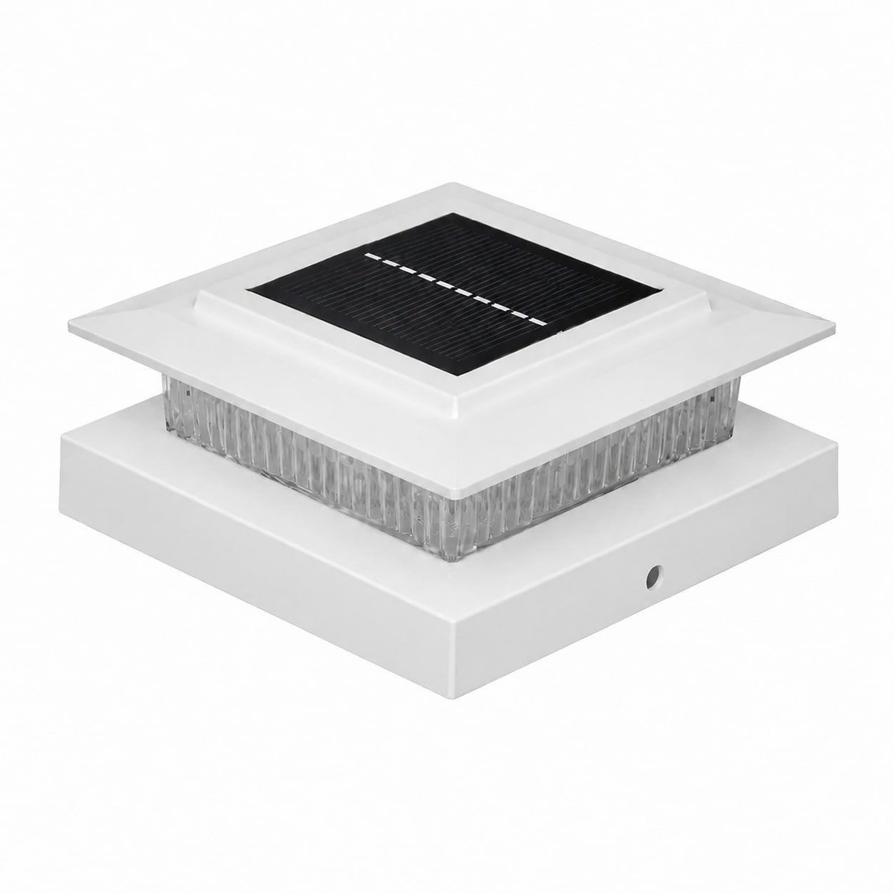Aoibox  Solar RGB Color Changing Deck Post Cap Lights for 4x4 Wood and 5x5 Vinyl Posts Waterproof 12 Pack White