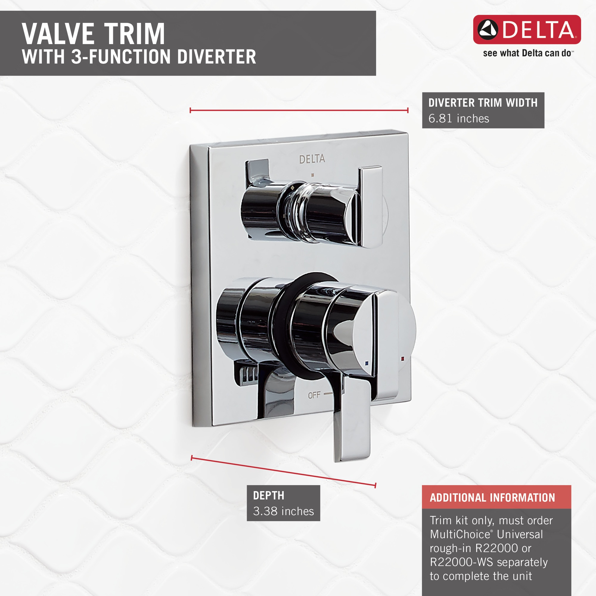 Delta T27867-CZ Bath-Shower-Facc - View #4