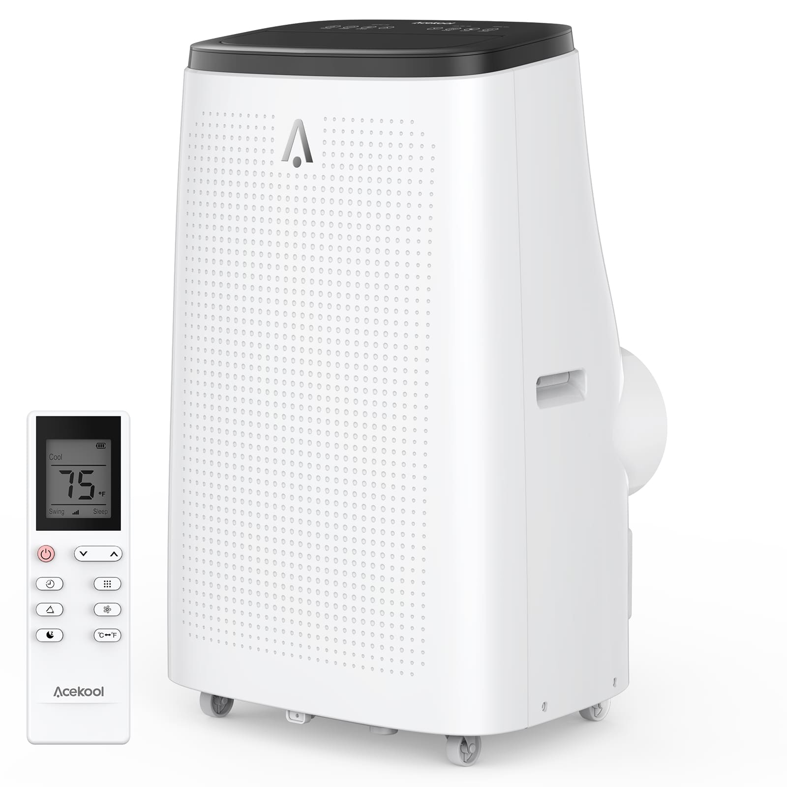 WhizMax LSHQQPHO-0UIH4QBM 14000 BTU Portable Air Conditioner 3 in 1 Cooling Unit with Remote Control  LED Display  24 Hour Timer  Sleep Mode  Dehumidifier and Fan Power for Rooms 500 700 Square Feet