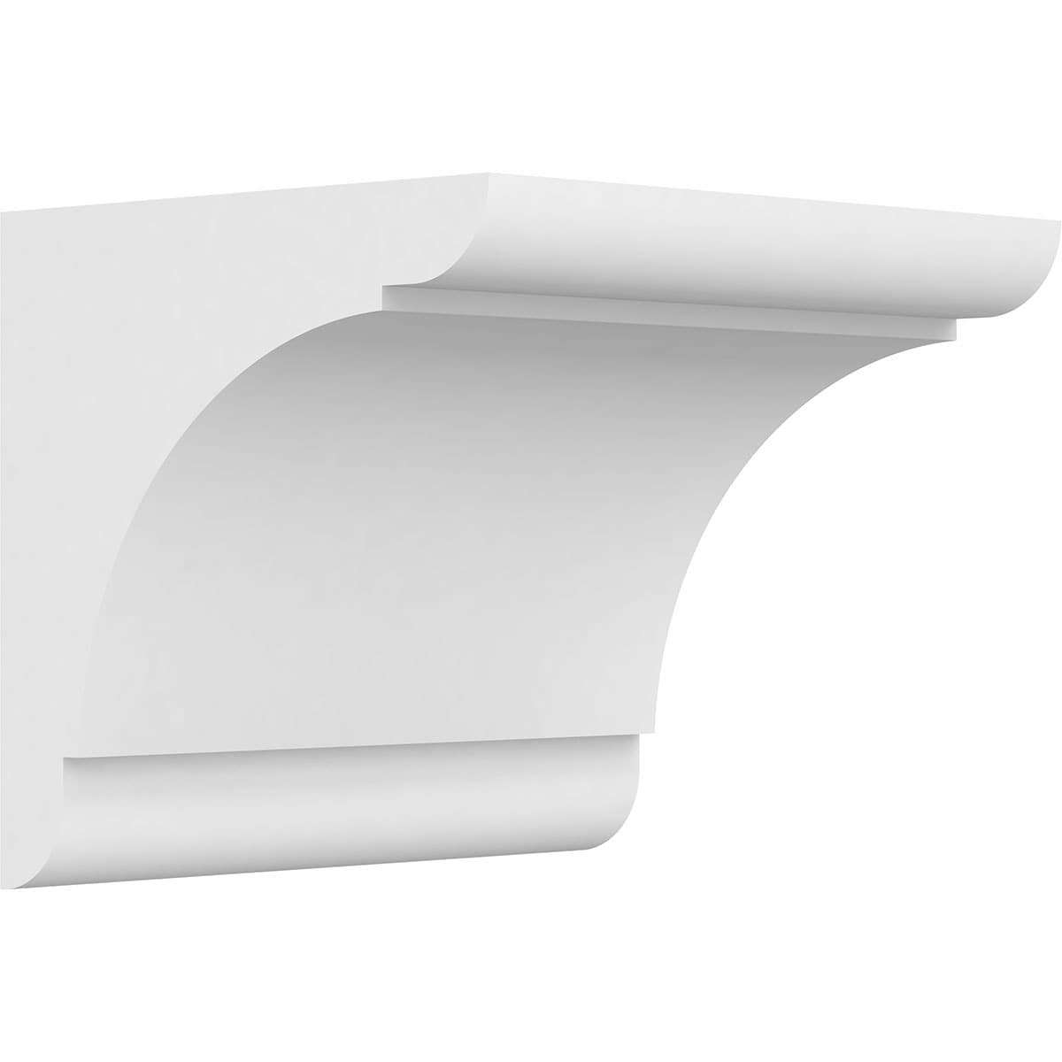 Ekena Millwork CORP07X06X06OLY 7-in x 6-in x 6-in Standard olympic Unfinished White PVC Paintable Corbel