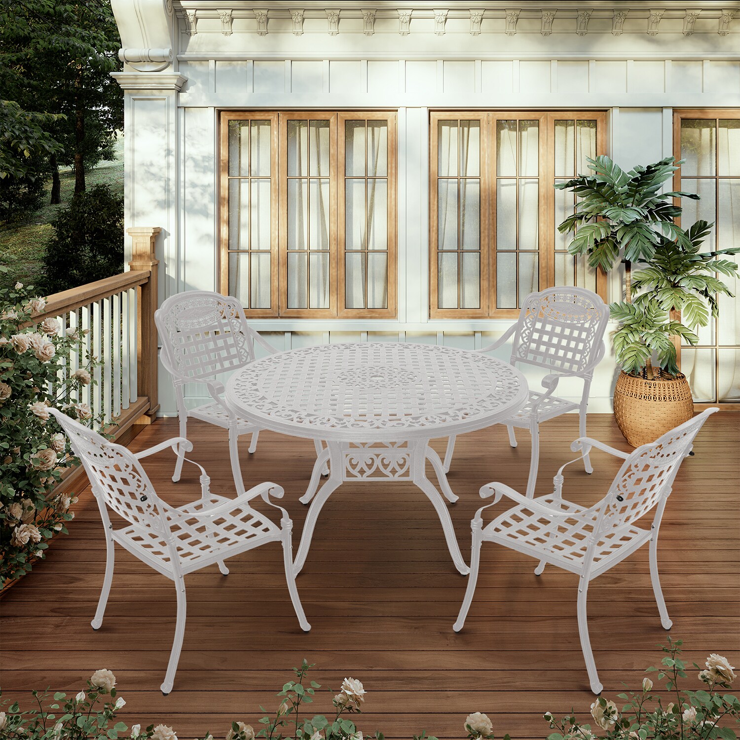 Mondawe MO-XG120NCDF-WH Patio-Dining-Sets - View #2