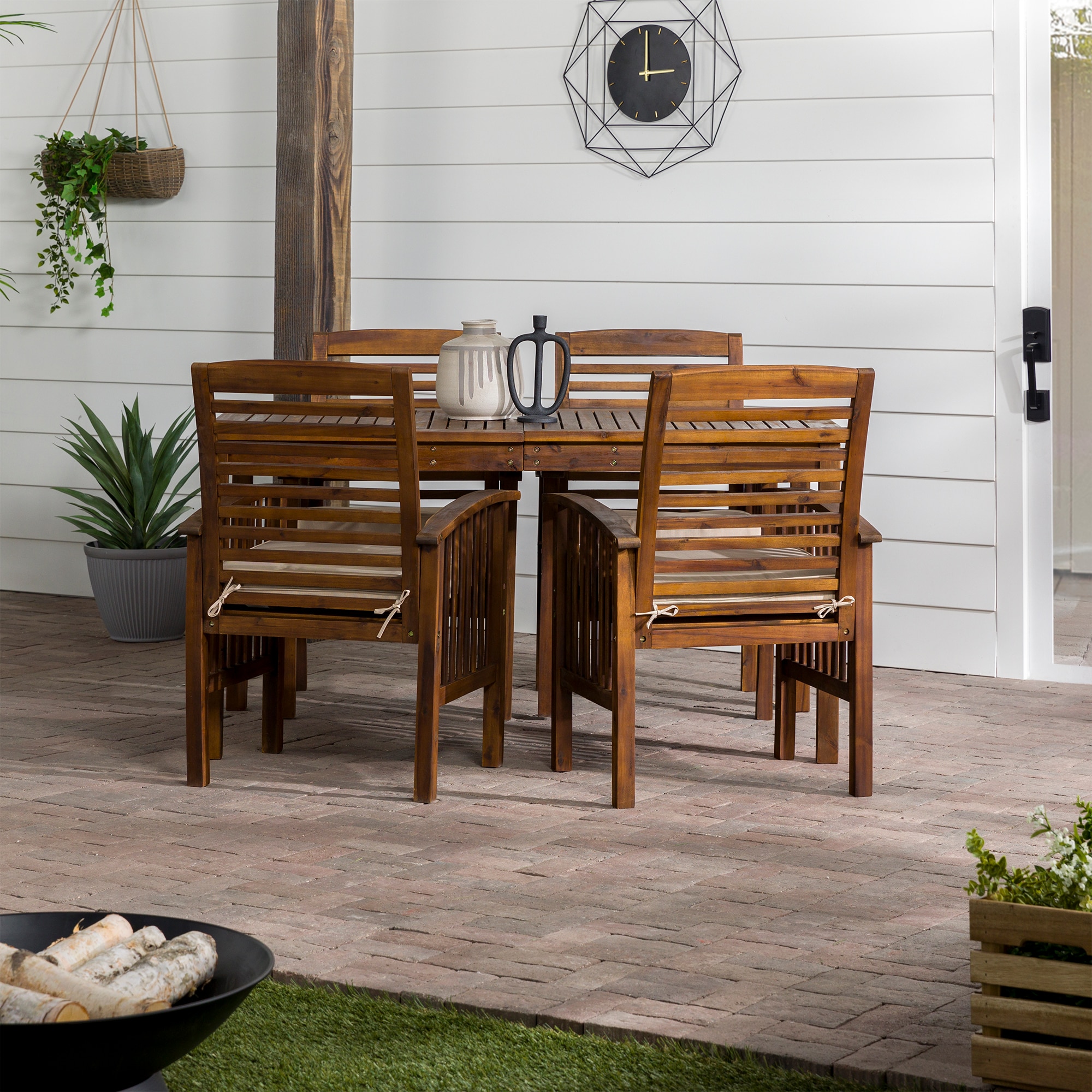 Walker Edison LWW5SDTDB Patio-Dining-Sets - View #4