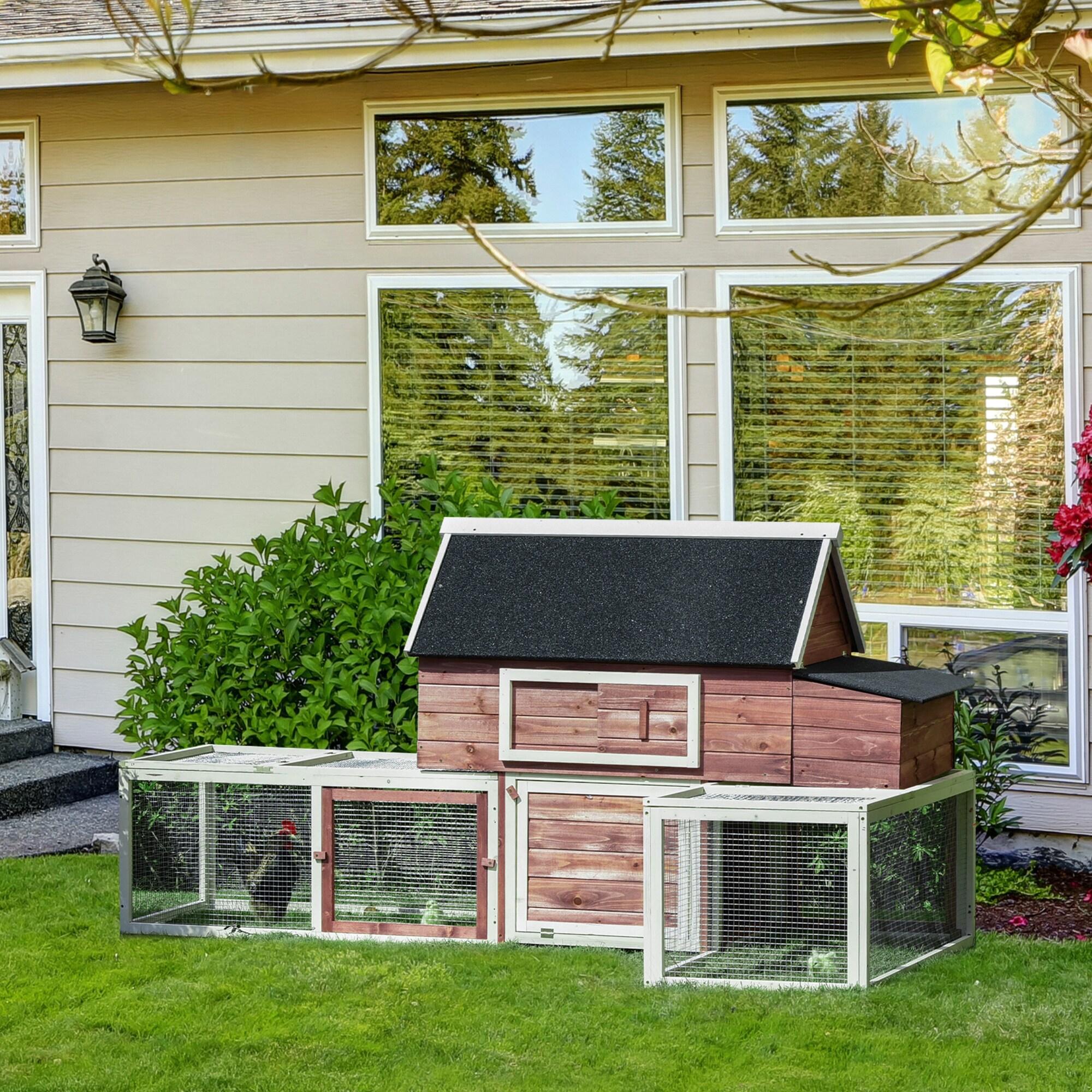 PawHut X-D51-091 Chicken-Coops-Rabbit-Hutches - View #2