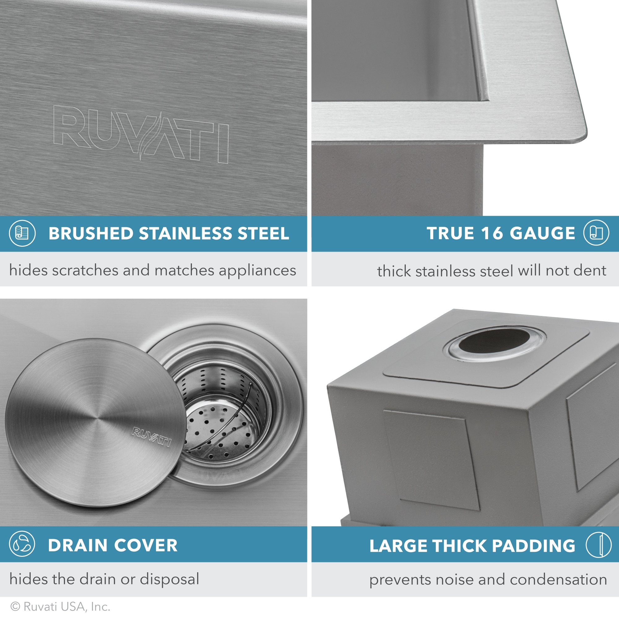 Ruvati RVH8324 Kitchen-Sinks - View #7