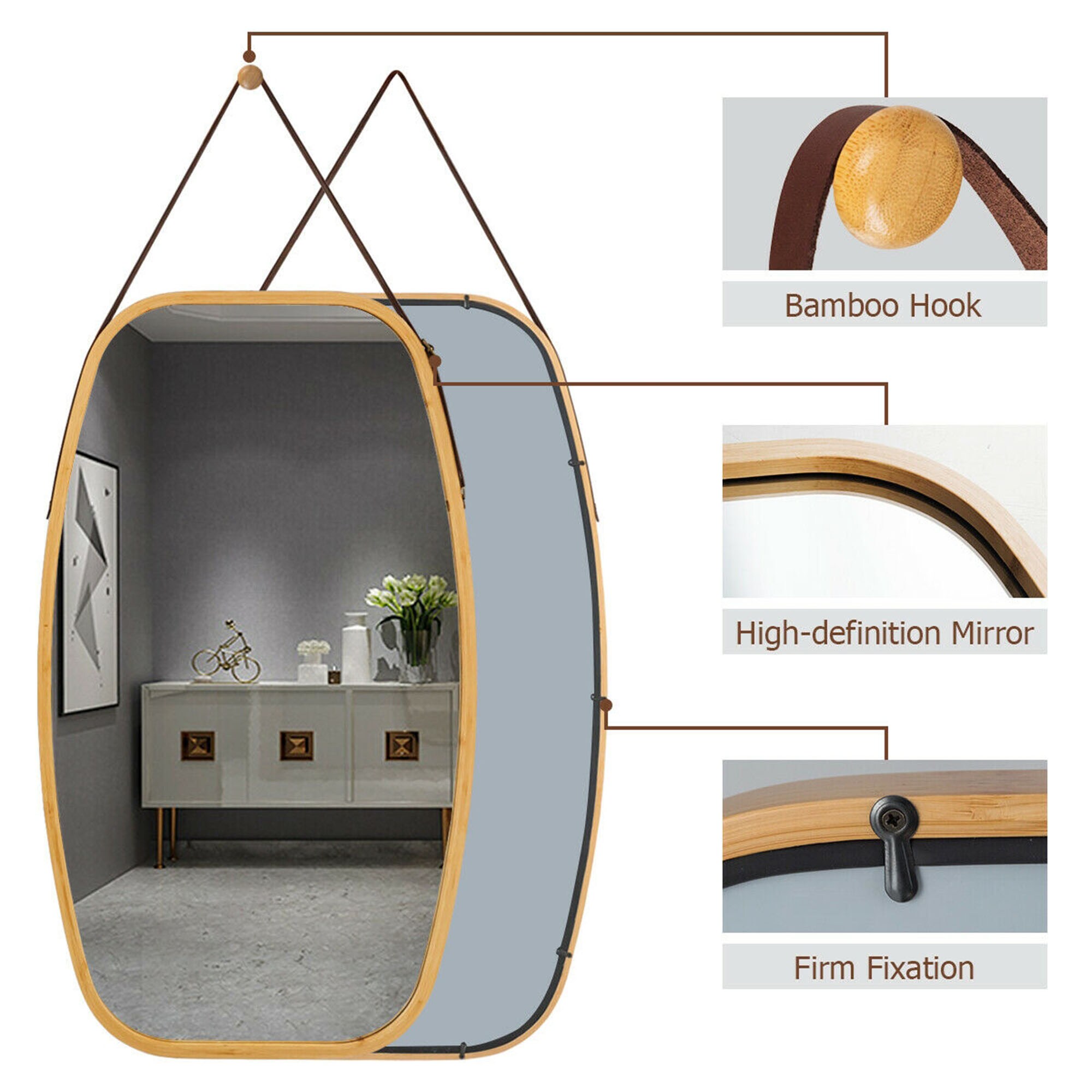 WELLFOR OUJ66117 Framed-Bath-Mirrors - View #5