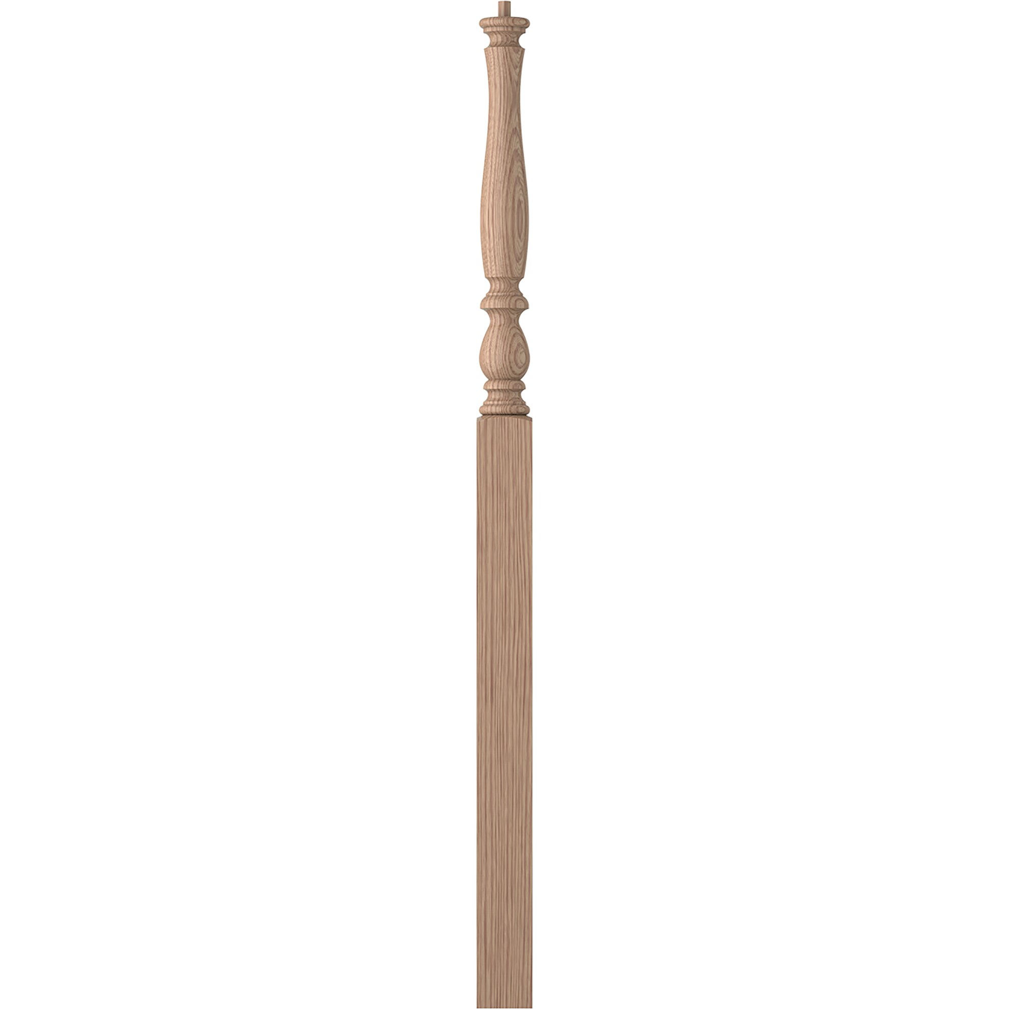 L.J. Smith Stair Systems LJP-3915-HK Harbor 3.25-in x 58-in Unfinished Hickory Intermediate Stair Newel Post
