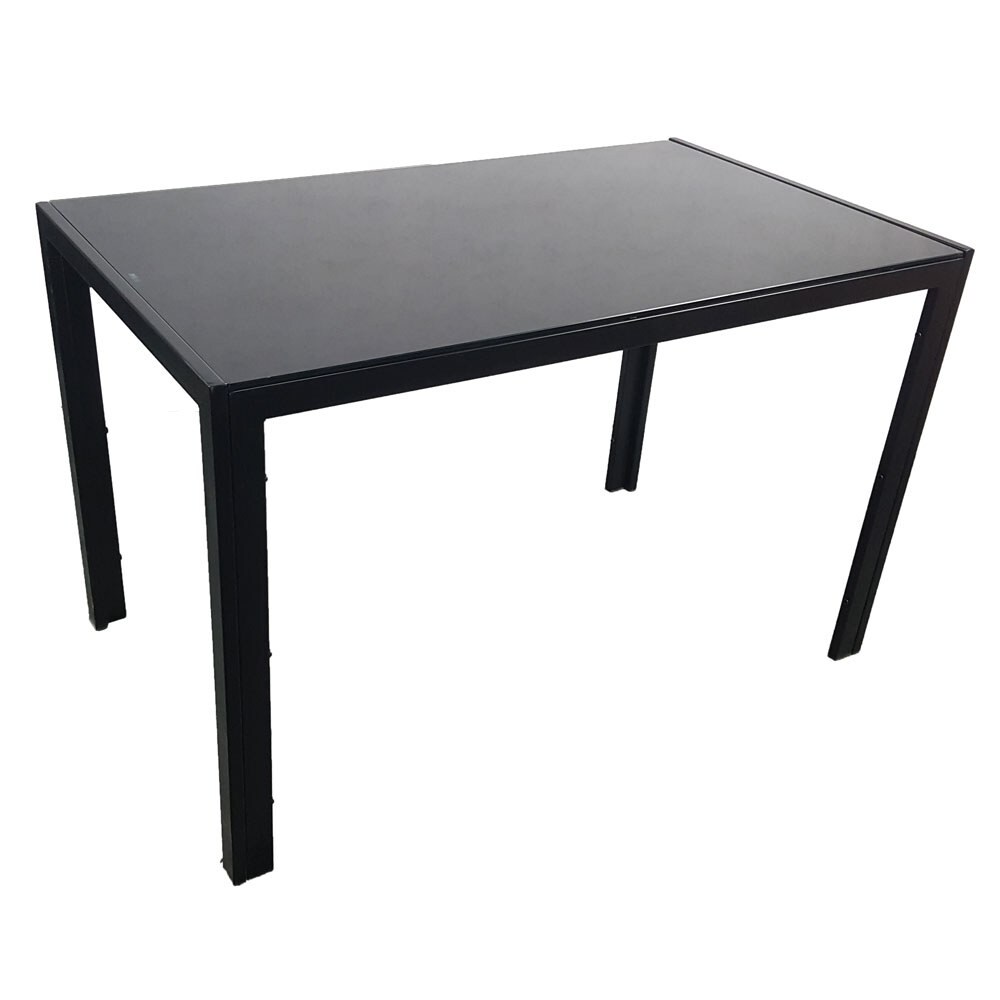Bestcore 47.24-in L x 29.53-in H Black Rectangular Modern Fixed 4-Seat ...