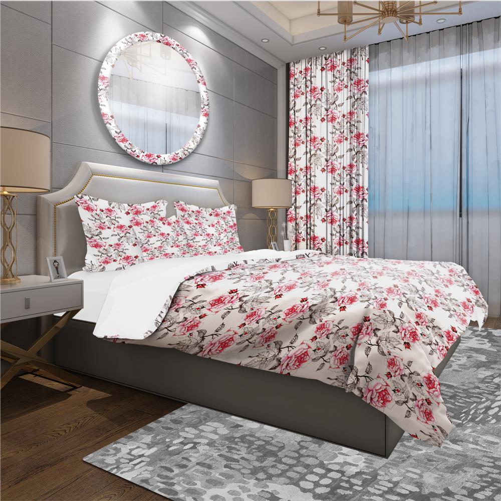 Designart BED17543-K 3 -Piece White King Duvet cover Set