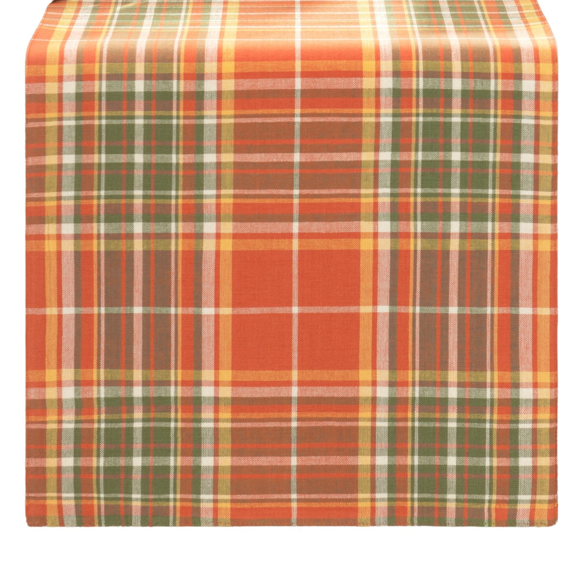 Elrene Home Fashions 194590274344 Hawley Plaid Harvest Cotton Table Runner - 13x70 Indoor Multicolor Table Cover for 5-ft rectangle