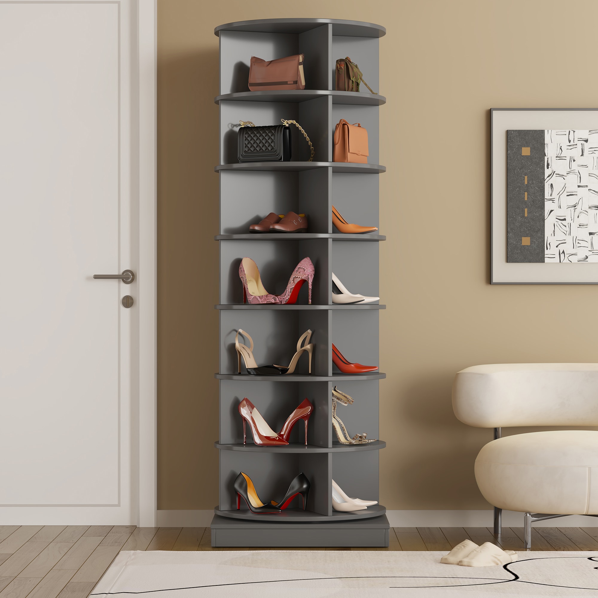 SINOFURN SYC080004GY Shoe-Racks - View #2