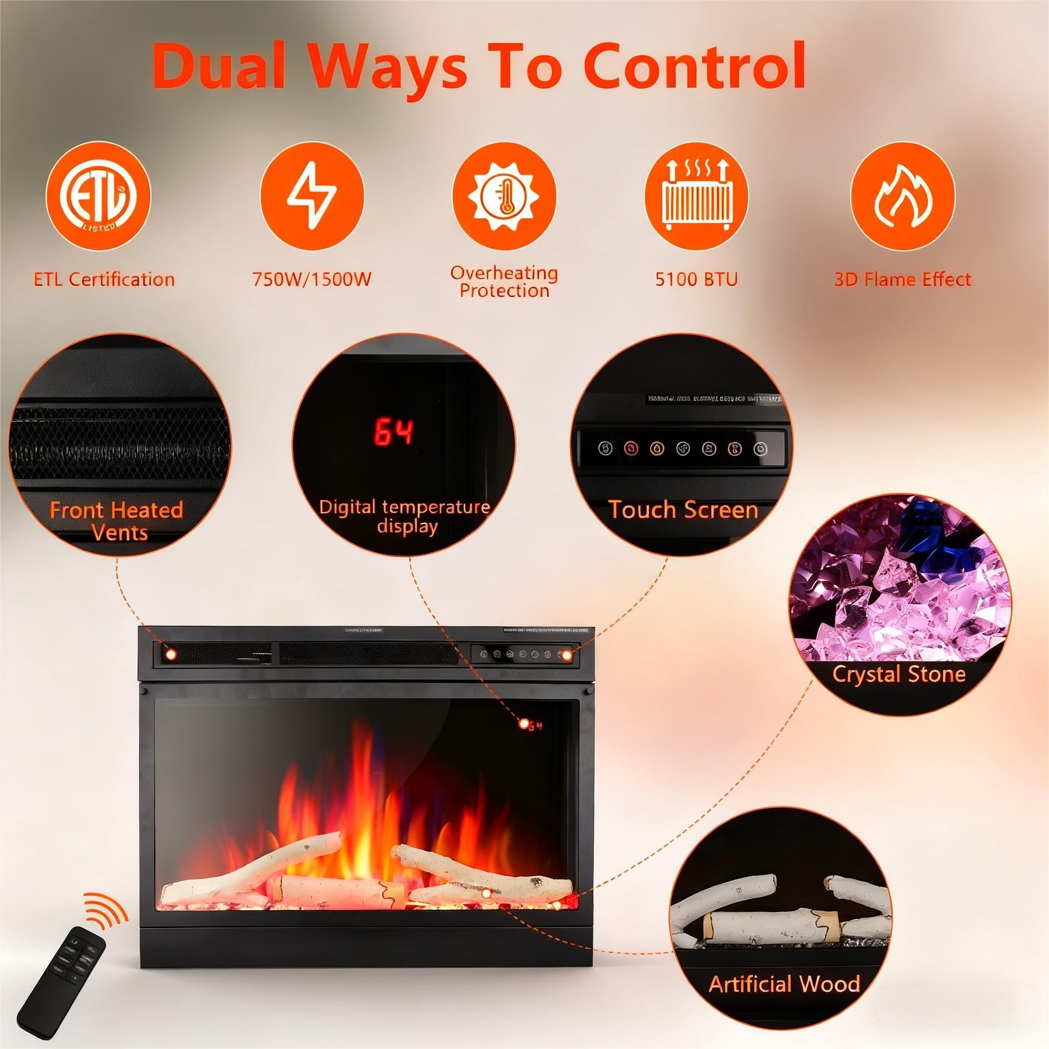 COWSAR LSRW-SM128G-928BH Electric-Fireplaces - View #3
