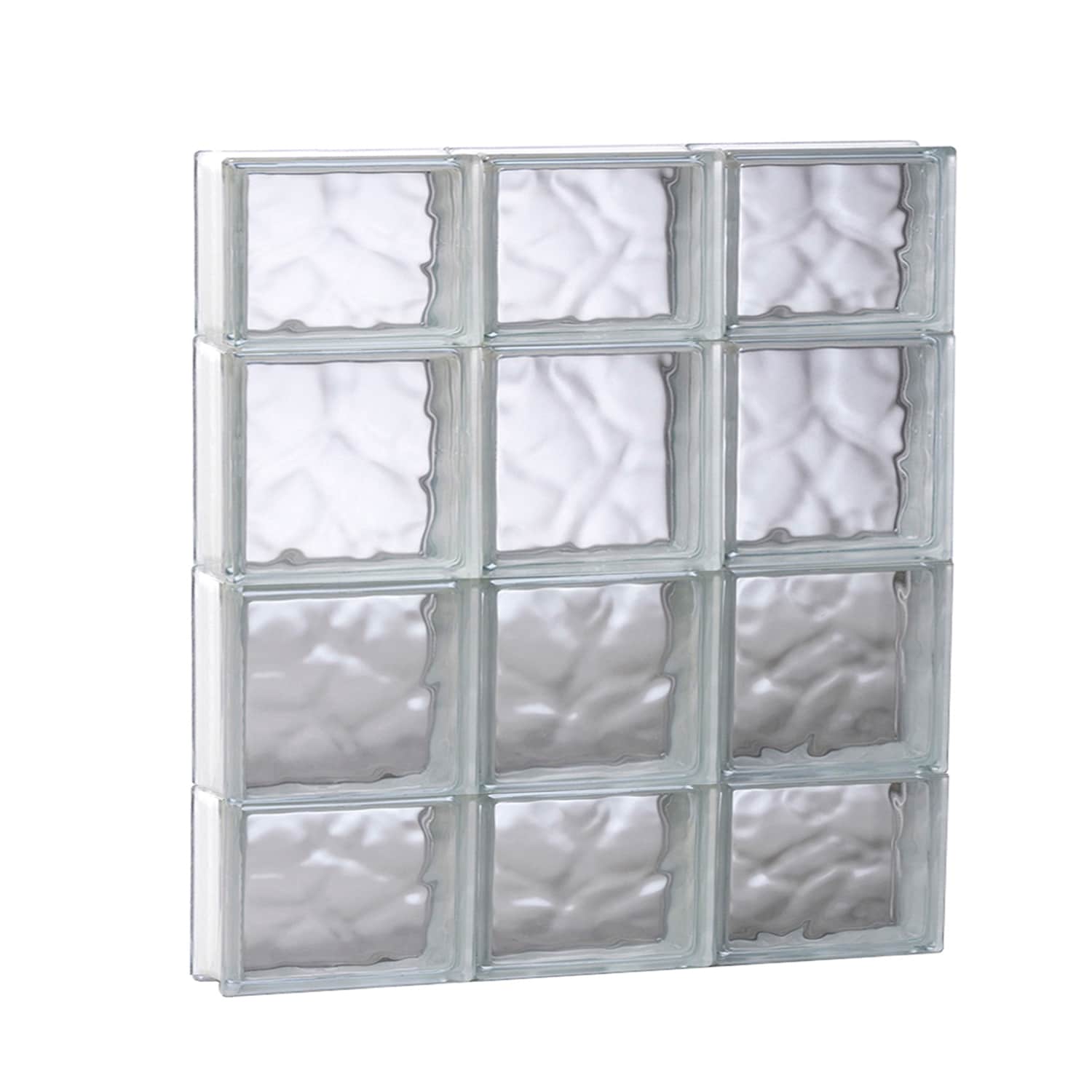 REDI2SET Wavy Glass 23-1/4-in x 27-in Frameless Replacement Glass Block Window #S2428DC