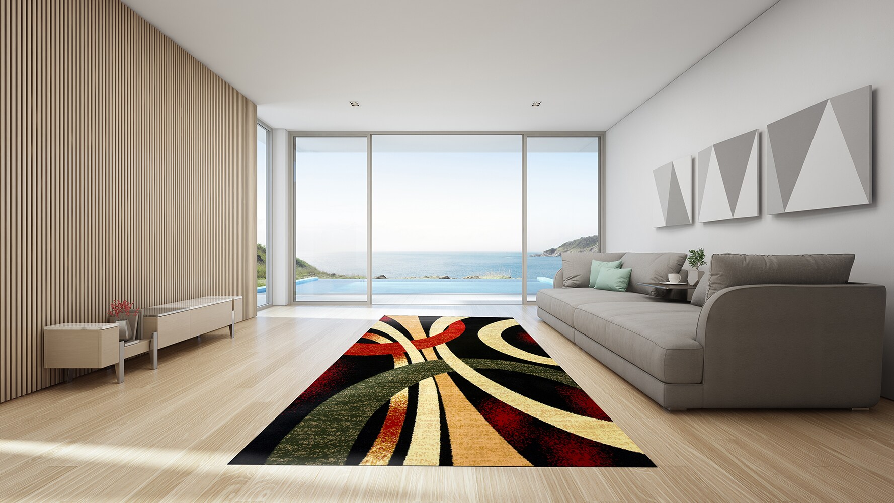 MSRUGS 6100-MULTI-8X10 rugs - View #2