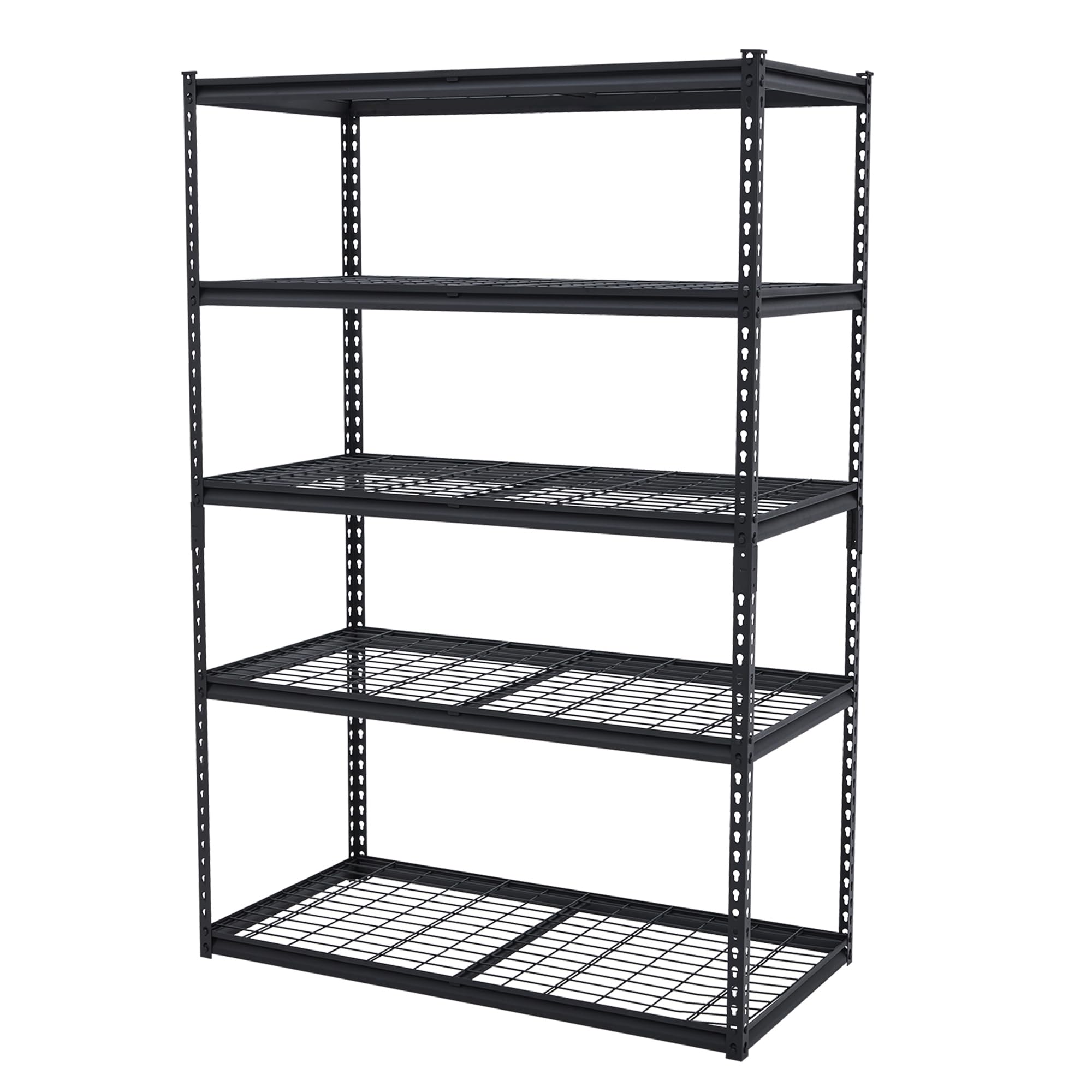 DEXSO 48 In L X 24 In W X 72 In H 5 Tier Heavy Duty Storage Shelving Rack 2500 Lbs Capacity Adjustable Metal Utility Shelves For Garage Basement Workshop Organization