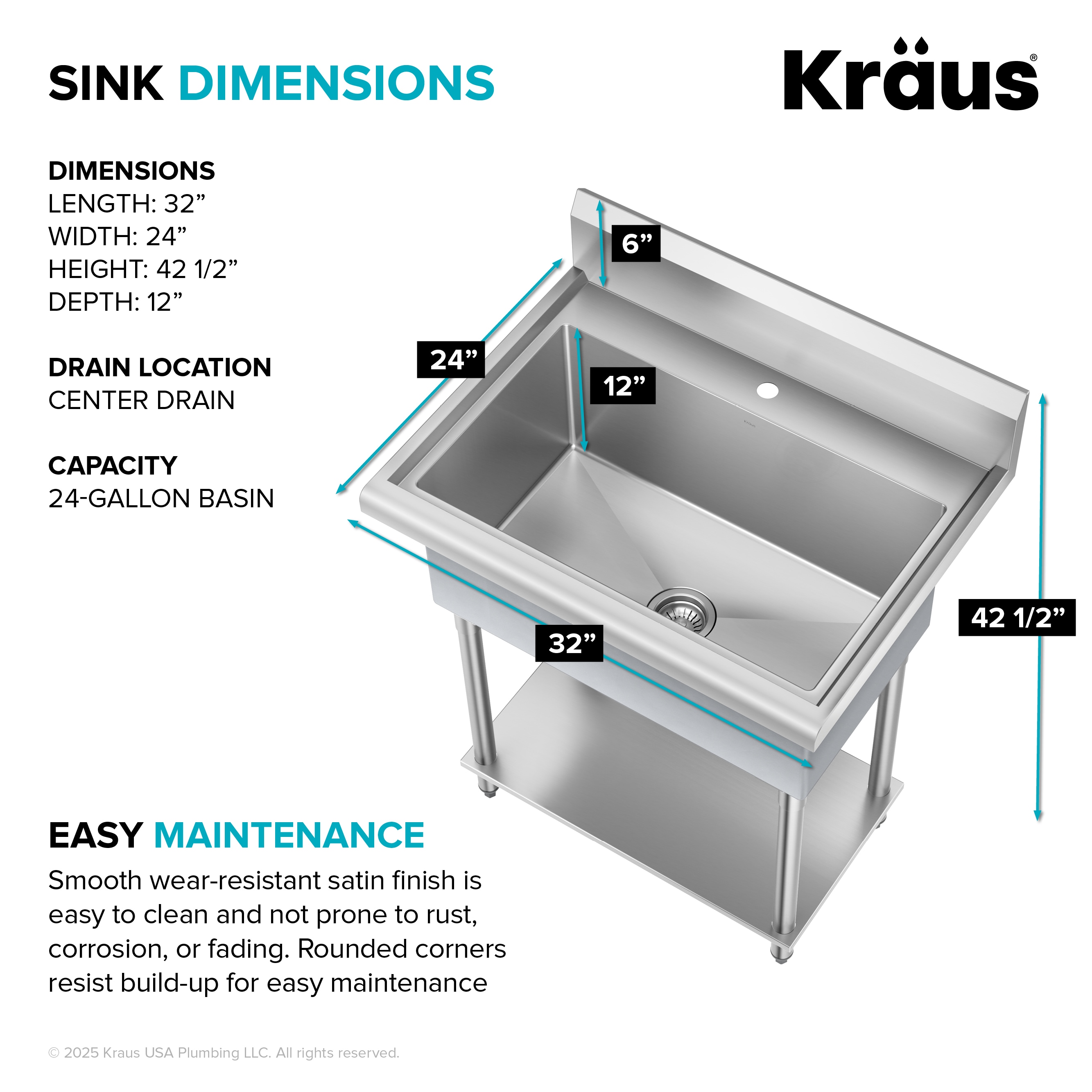 Kraus KHS230-32 Laundry-Tubs-Utility-Sinks - View #6
