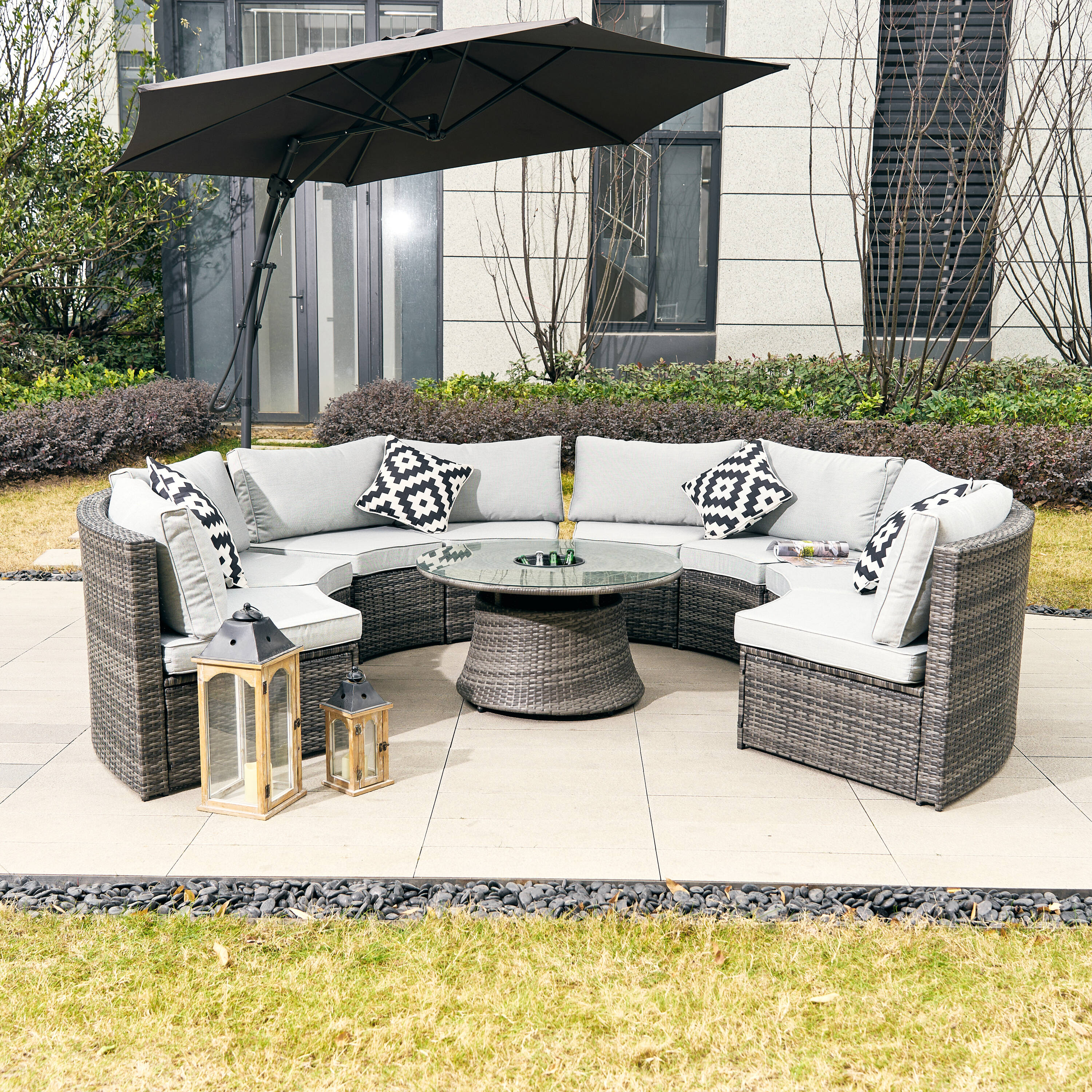 Direct Wicker DWS-1205B8SS&TA-G Patio-Conversation-Sets - View #2