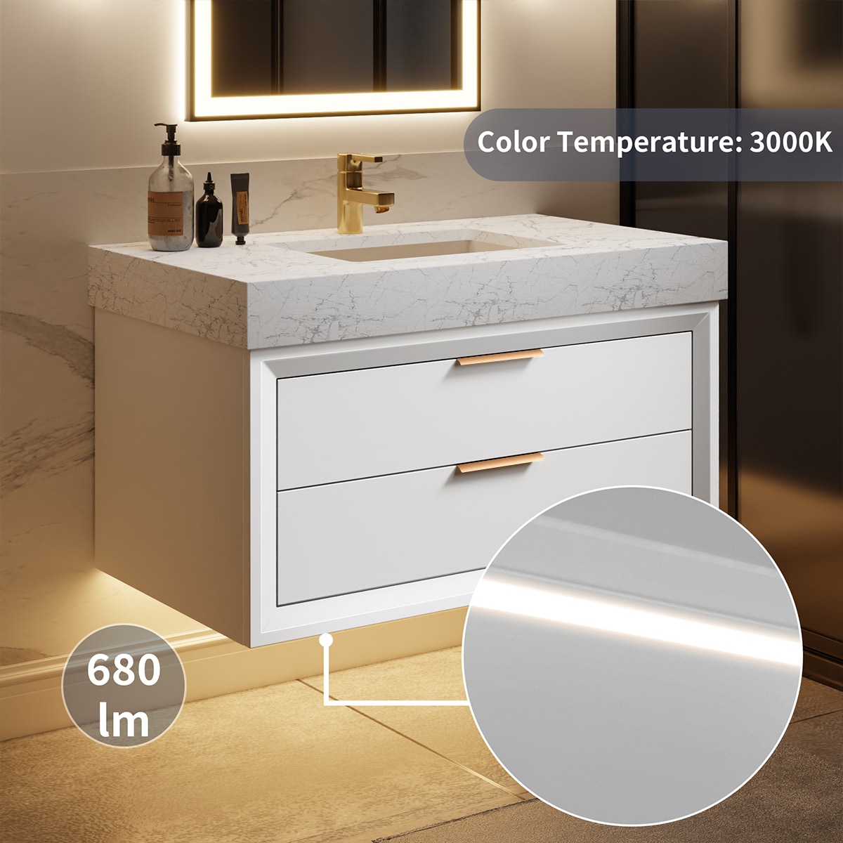 ExBrite XB3621V8WH Bath-Vanity-Combo - View #3